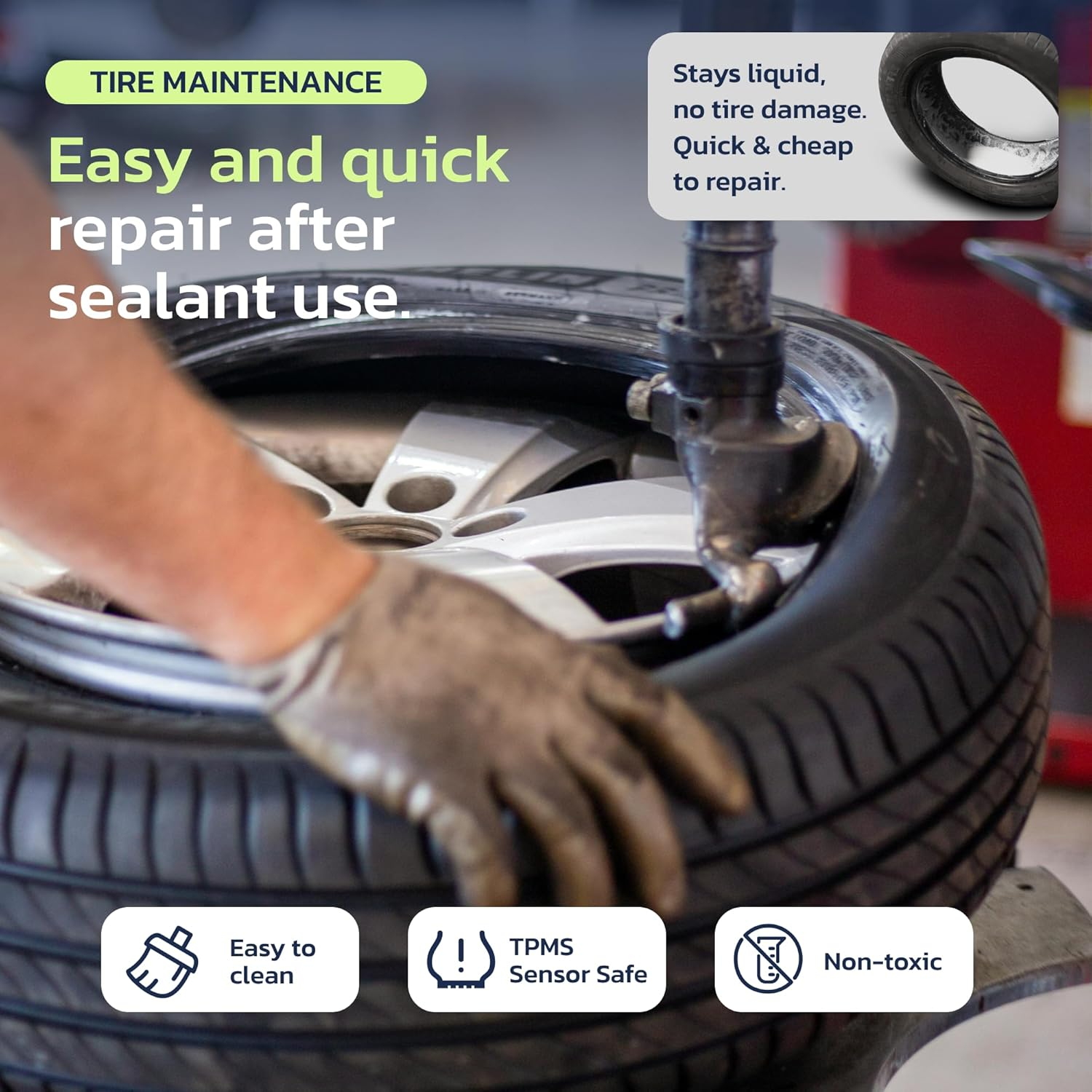 Woowind Tyre Sealant Instant Flat Tire Repair Kit (450Ml) &ndash; Seals Punctures up to 5Mm for Cars, Trucks & Suvs &ndash; TPMS Safe, No Tools Needed, All-Weather, Works with Most Inflators, Drive 125Mi image number 5