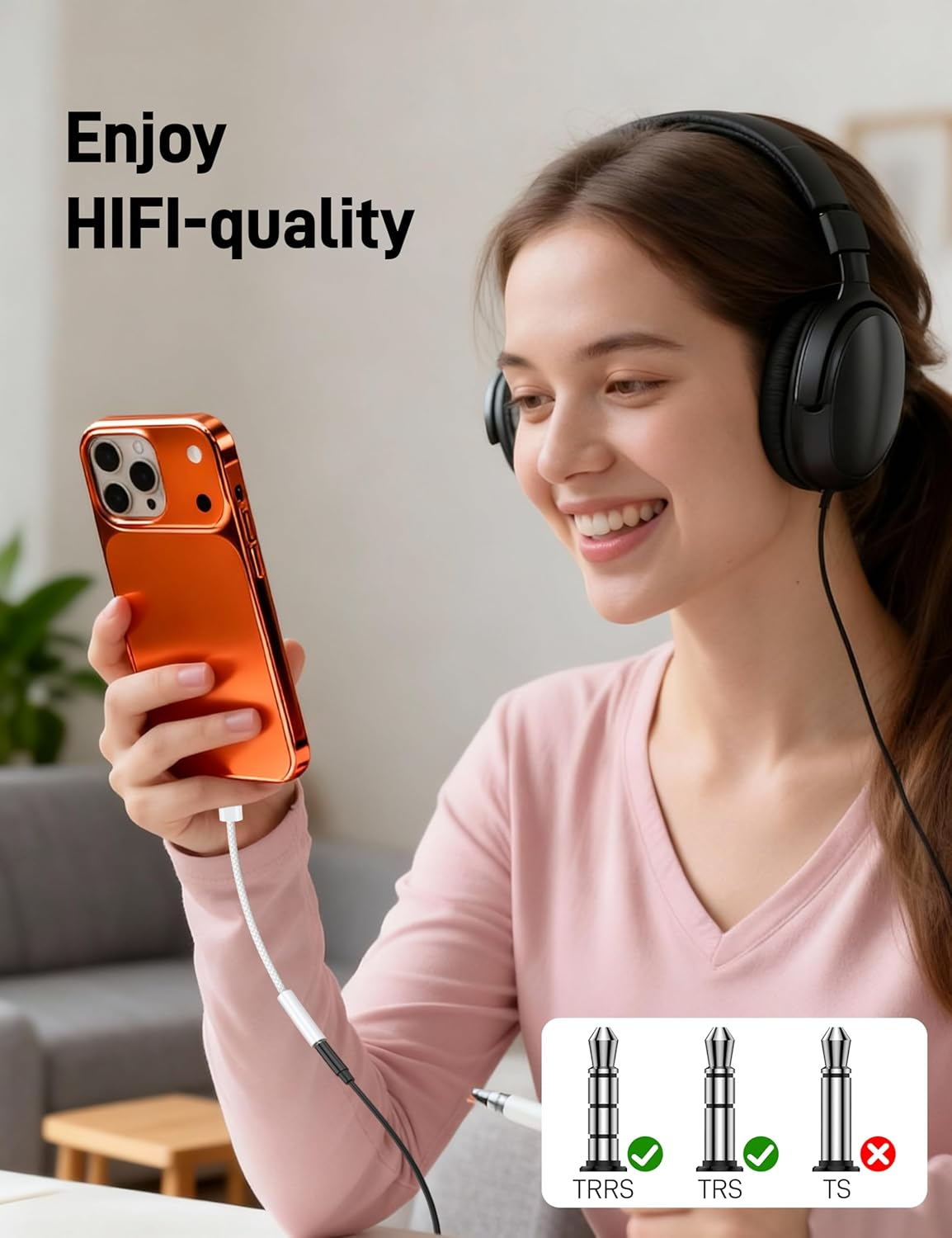 USB C to 3.5Mm Audio Headphone Adapter, Type C to Headphone Jack Adapter Compatible with Iphone 17 Pro Max/16/15,Samsung Galaxy S25 Ultra/S24/S23,Pixel,Ipad Pro image number 3