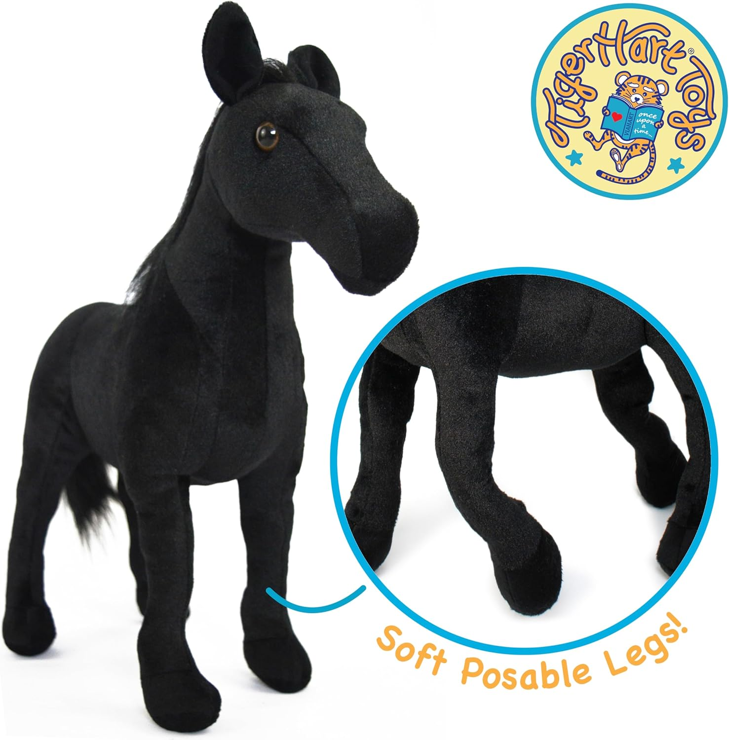 Ignacio the Black Stallion - 18 Inch Stuffed Animal Plush - by Tigerhart Toys image number 2