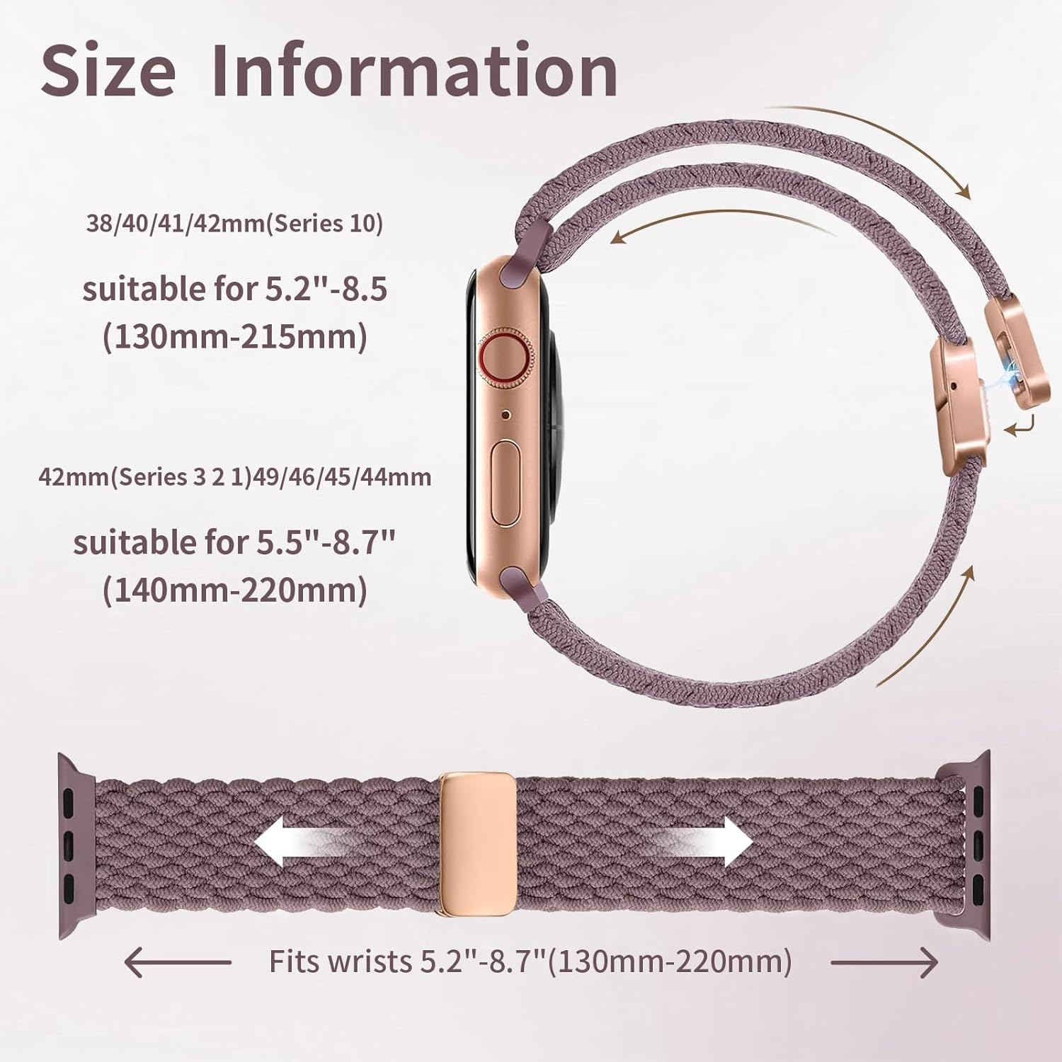Nylon Strap Compatible with Apple Watch Strap Ultra 2/Ultra 49 Mm 46 Mm 45/44/42 Mm (Series 3 2 1) image number 4