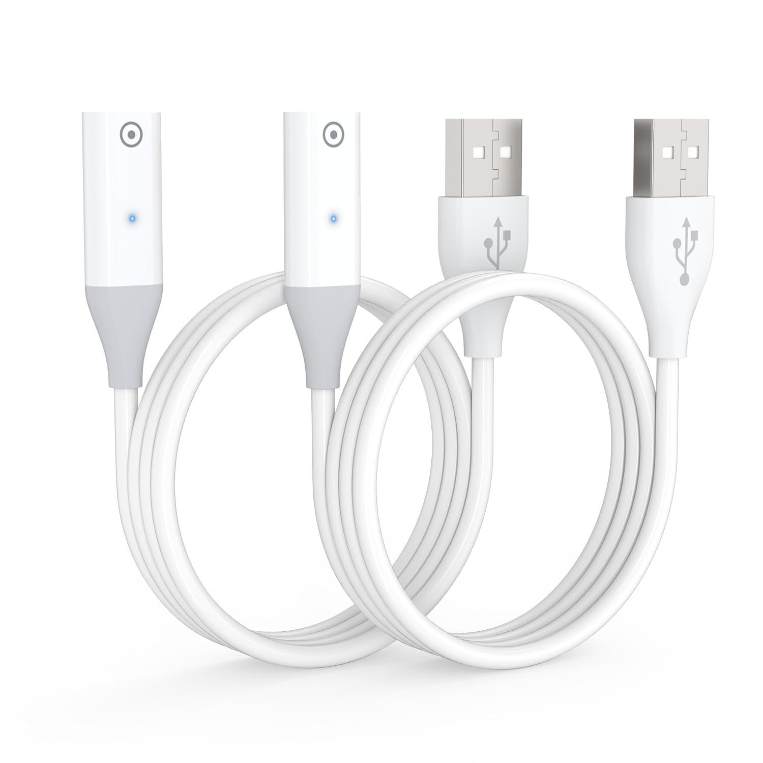 (2-Pack) Charging Adapter Cable Chargr Compatible with Apple Pencil 1St Generation,With Charging Indicator,1M image number 2