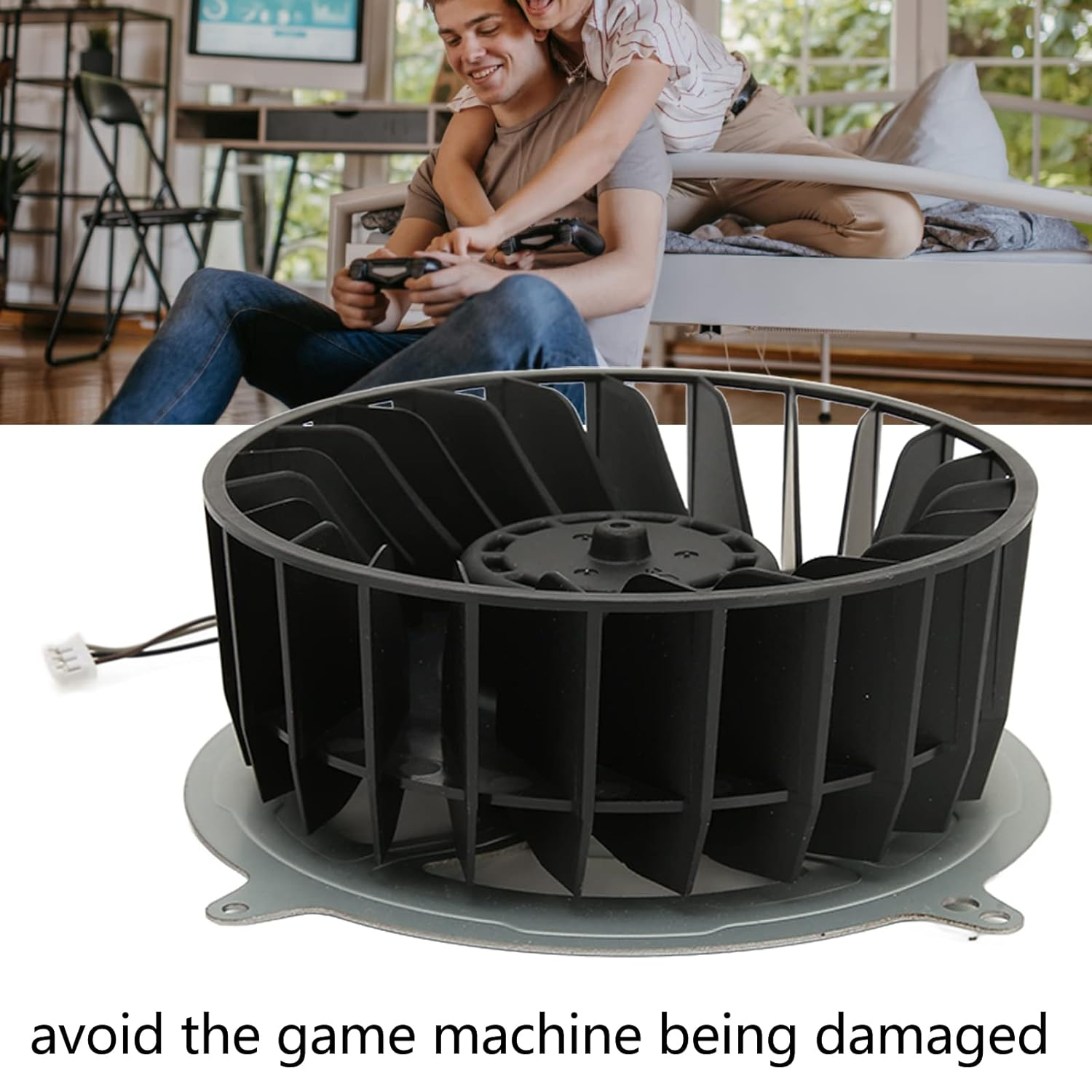 Eosnow Pc Fans,Wear Prevention Computer Fan,Good Heat Dissipation Effect 120Mm Case Fan Replacement Cooling Fan,For Consoles image number 3