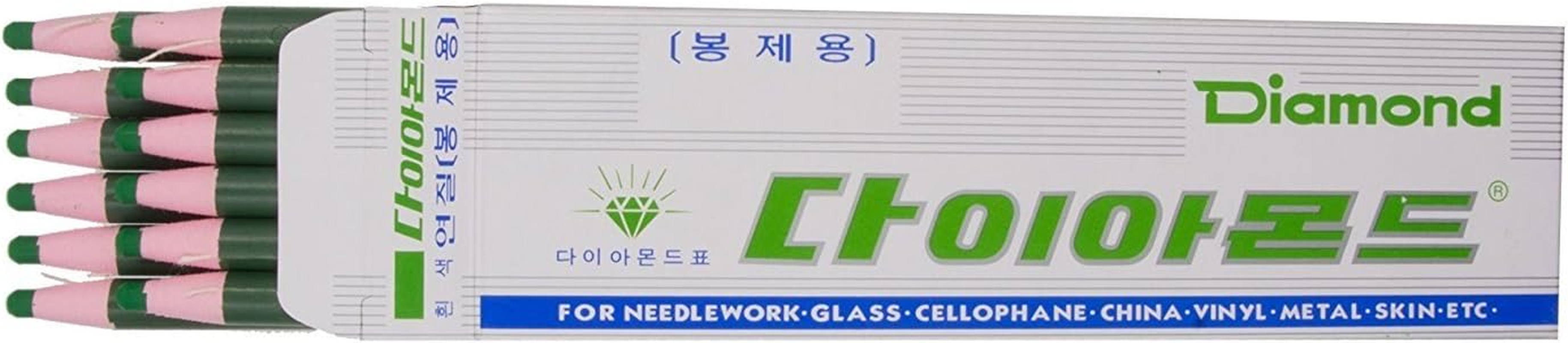 ZEESOON Pack of 12 Colors, Paper Peel-Off Type China Markers Grease Pencil Crayons Drawing Marking Wax Pencils for Wood,Glass, Metal, Fabrics, Film, Paper (Green) image number 2