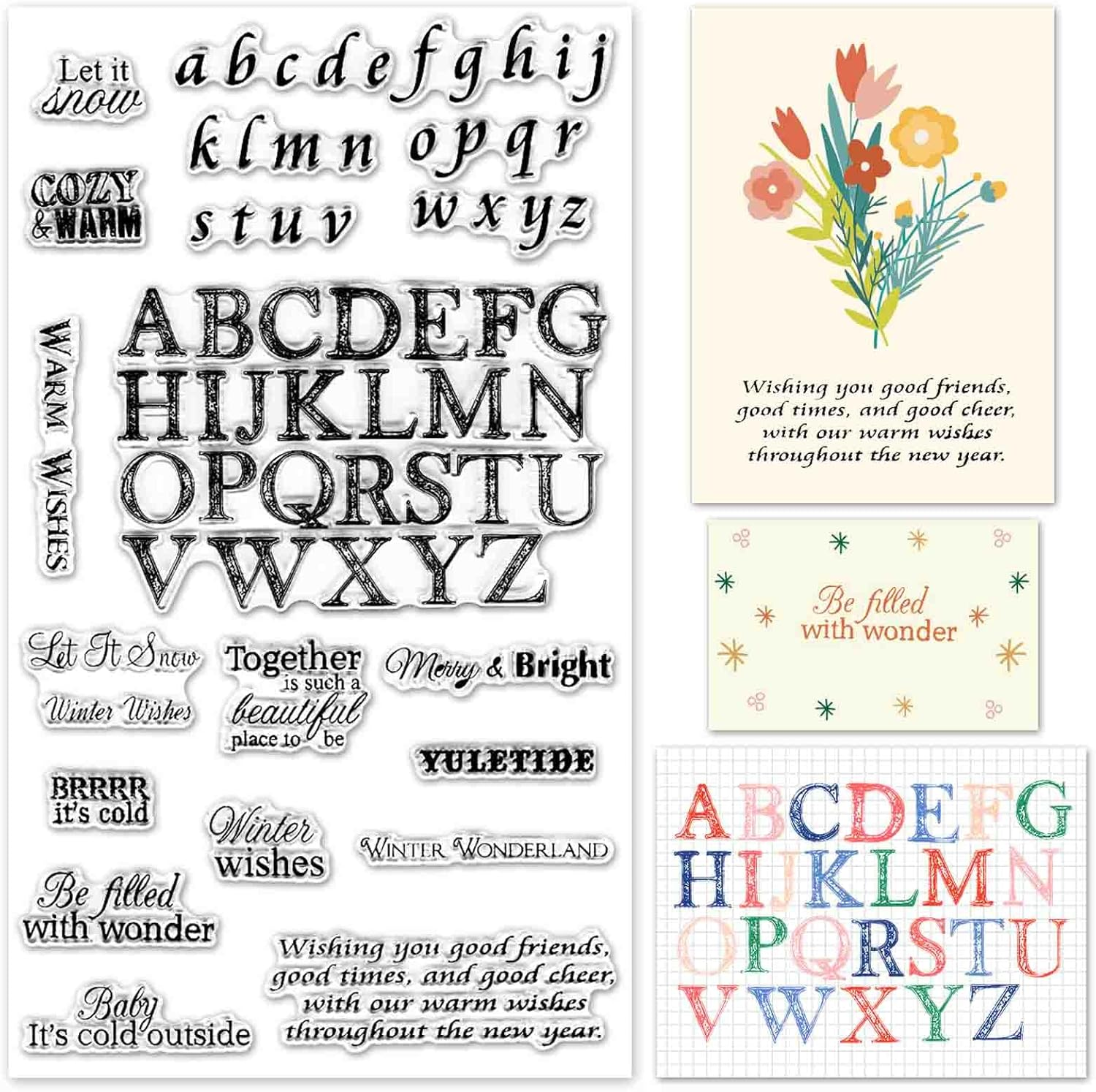 Blessing Greeting Words Stamps Mother'S Day Easter Clear Stamps for Card Making Decoration DIY Scrapbooking, Spring Words Easter Thanks Silicone Transparent Seal Stamp for Embossing Album Decor Craft