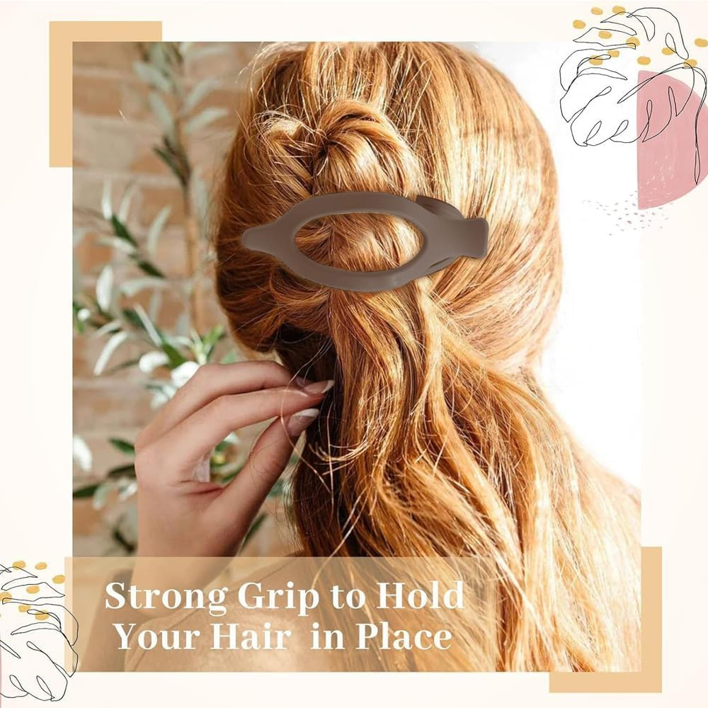 TOFBS Pack of 8 Elegant Hair Clips, Women'S Curved Duckbill Hair Clips, Neutral Colours, Hair Accessory, Everyday French Hair Clips for Sports, Home, Going Out, Party image number 1