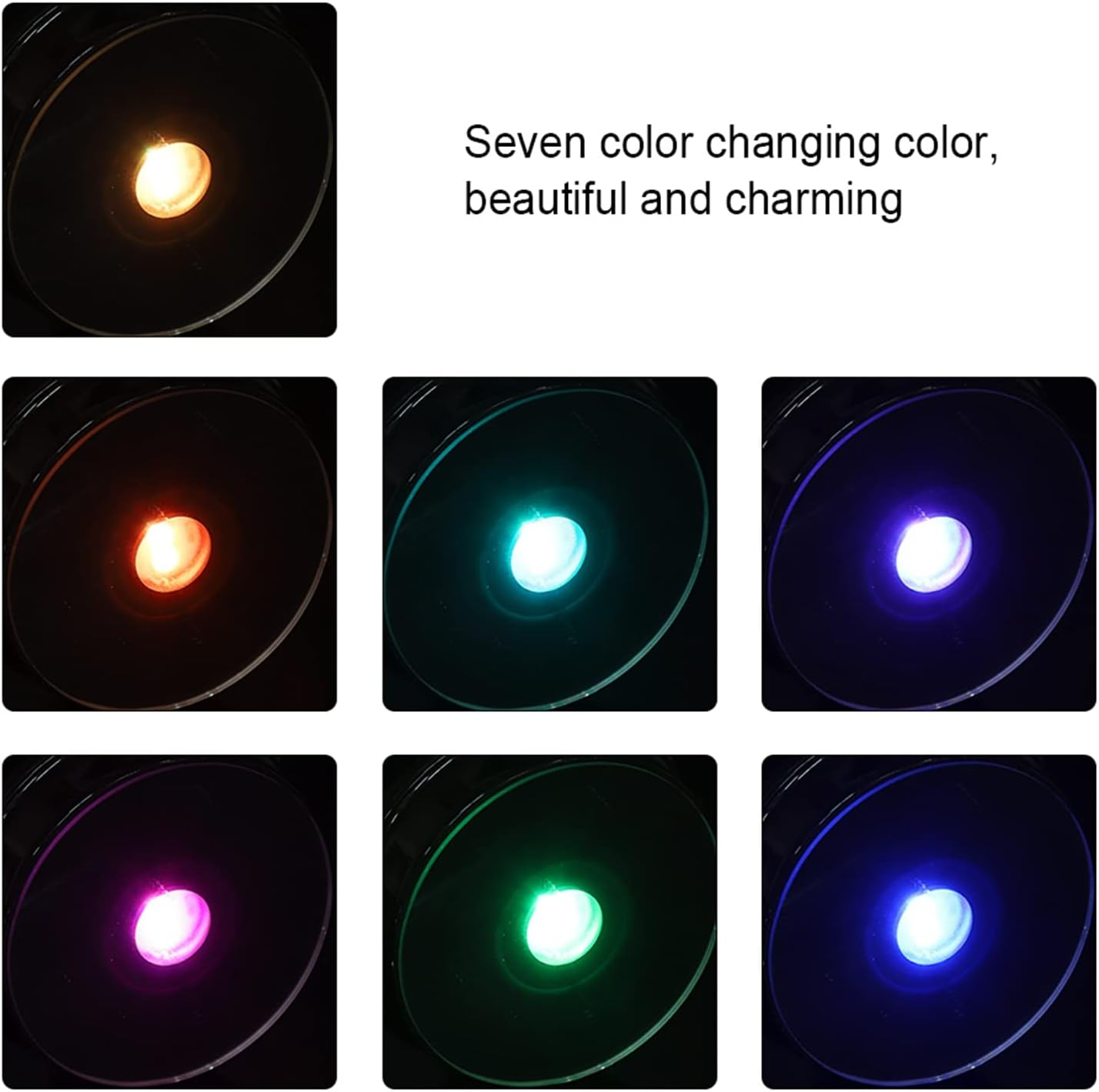 LED Base Stand 4 Pieces Plastic 7 Colour Changing LED Light Base image number 1