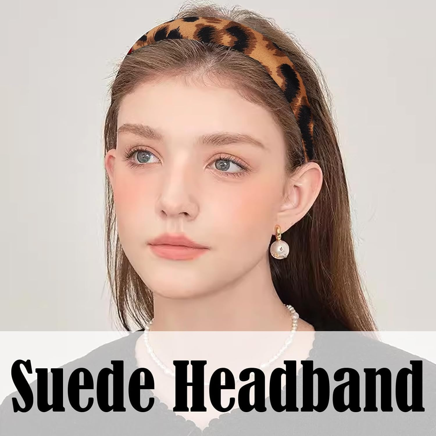 Leopard Print Headband, Women'S Vintage Hair Accessories, Leopard Headband, Women'S Girls, Leopard Headband, Headbands for Women and Girls image number 1
