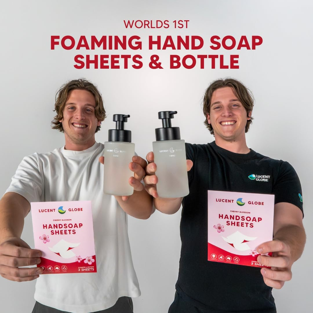 Lucent Globe Foaming Hand Soap Bottle &ndash; Frosted Glass, Stainless Steel Pump, Reusable & Plastic-Free, 300Ml