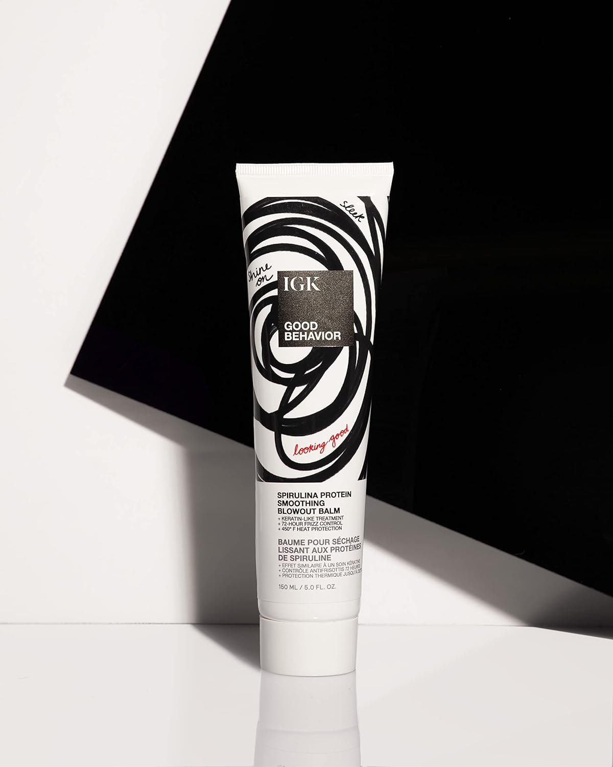 IGK Good Behavior Spirulina Protein Anti-Frizz Smoothing Blowout Balm 150 Ml / 5 Oz image number 4