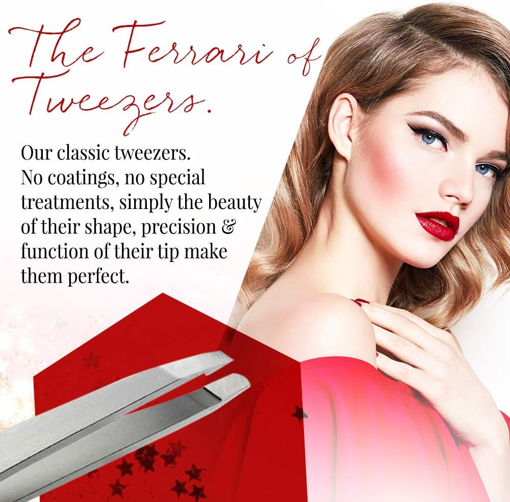 Rubis Switzerland Slanted Tip Tweezer-Silver image number 1