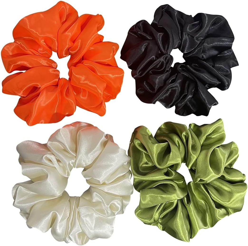 Women Girls Large Satin Scrunchies XL Silk Jumbo Scrunchie for Thick Long Hair Oversized Giant Scrunchy Hair Ties image number 6