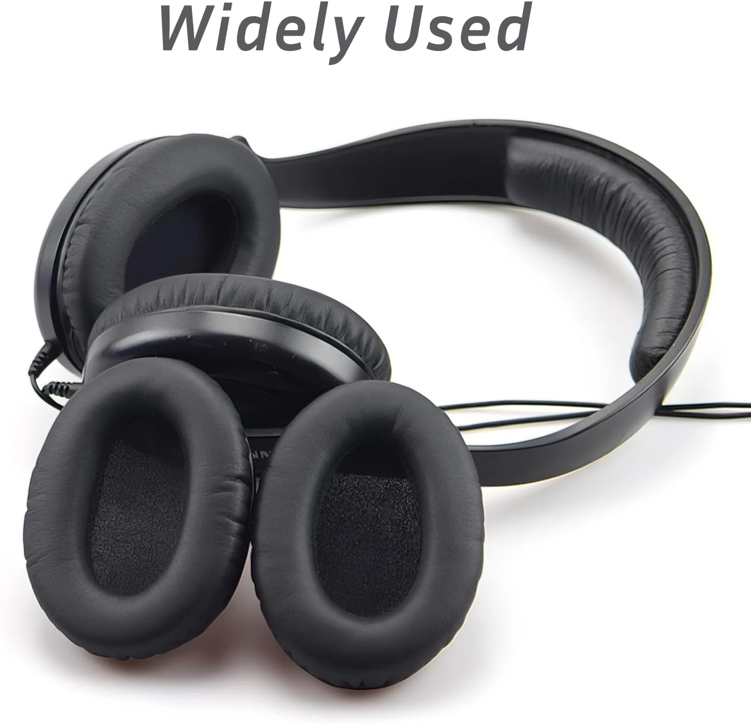 Replacement Ear Pads for Sennheiser HD Series, Compatible with HD4.50BT, HD4.40, HD350BT, HD400S, HD458BT, HD300, Protein Leather Memory Foam Ear Cushions, Headphone Repair Kit (Black) image number 4