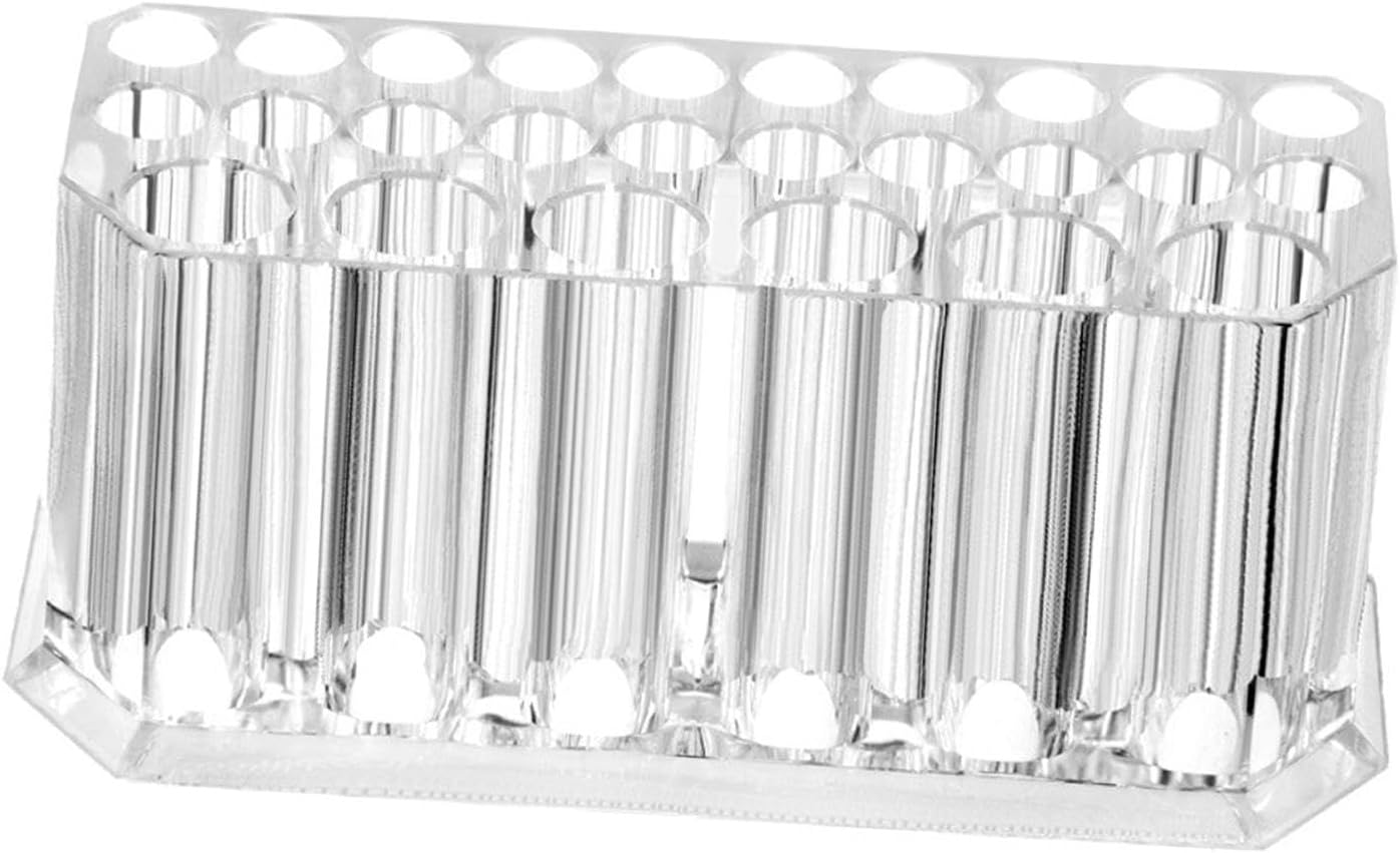 Cosmetic Beauty Pencils Display Container, 26 Holes, Makeup Brush Holder, Clear Acrylic Lip Liner Organizer image number 3
