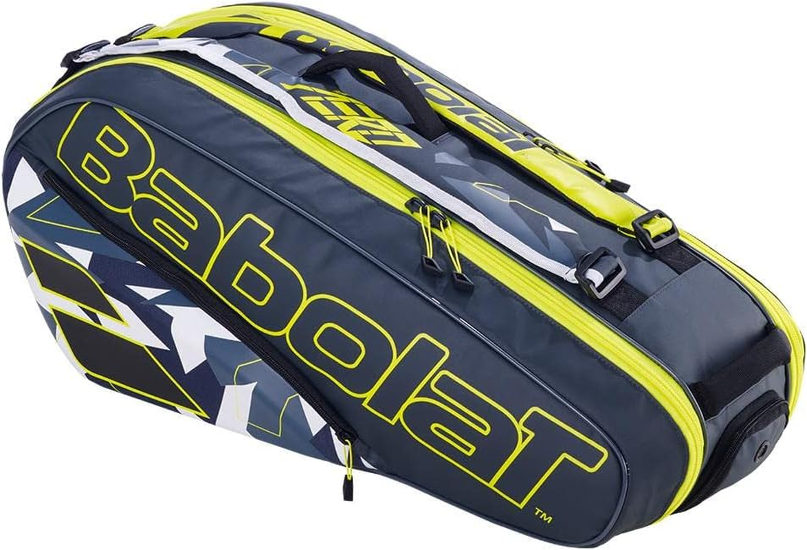 Babolat RHX6 Pure Aero Grey Yellow White Tennis Racquet Bag image number 2