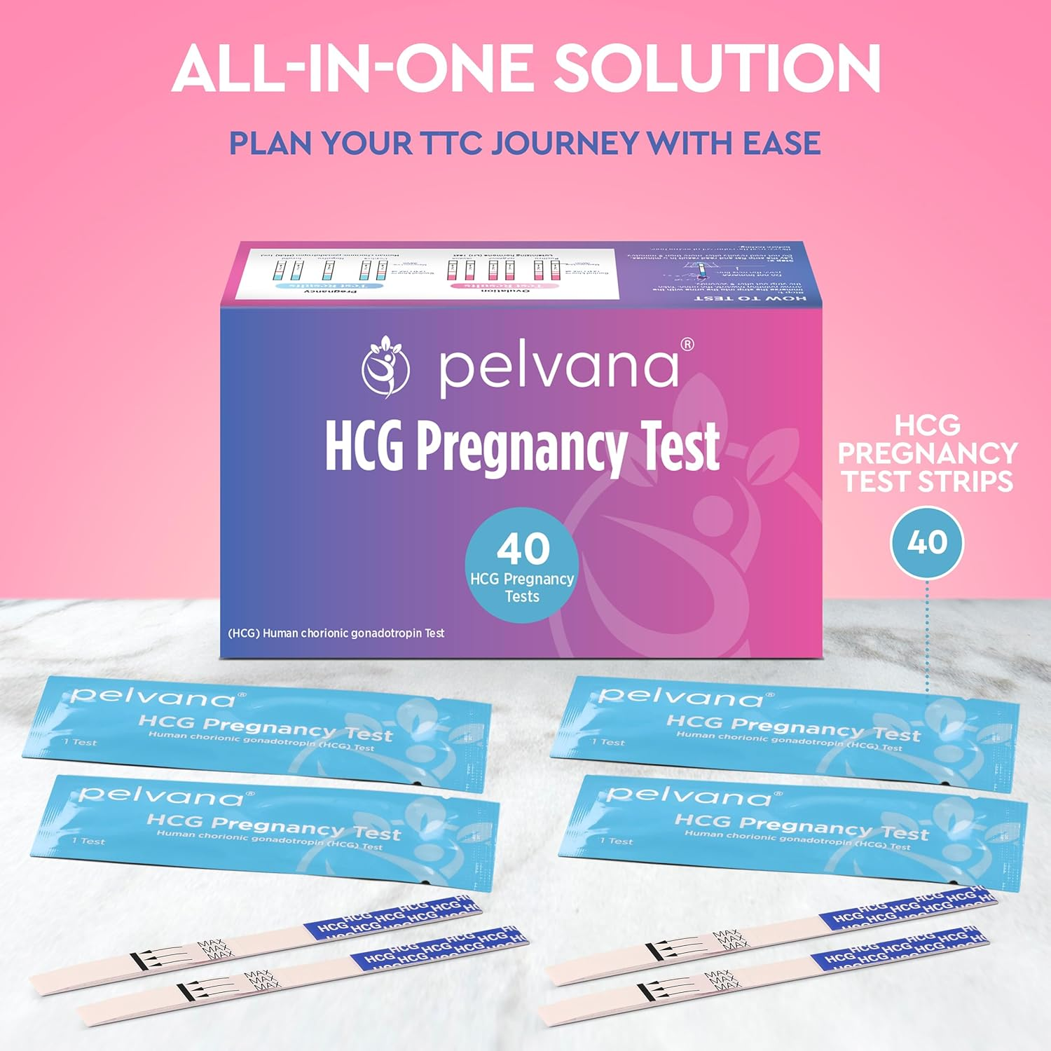 Pelvana Pregnancy Test Strip Value Pack 40 HCG Pregnancy Test Strips image number 2