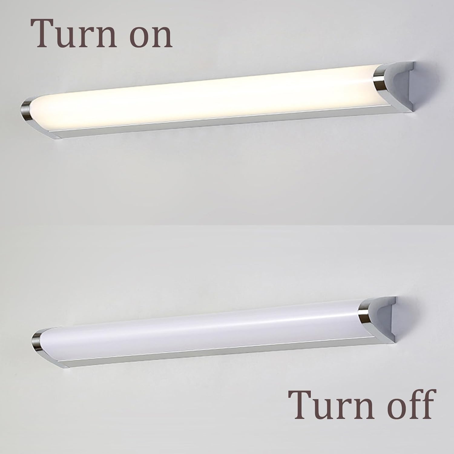 LED Bathroom Wall Light above Mirror Wall Lamp Waterproof IP44 Sconce Wide Lighting Range Silver Bathroom Hotel Toilet Shower Room 3000K/4500K/6500K (Warm Light,60Cm) XXZ image number 5