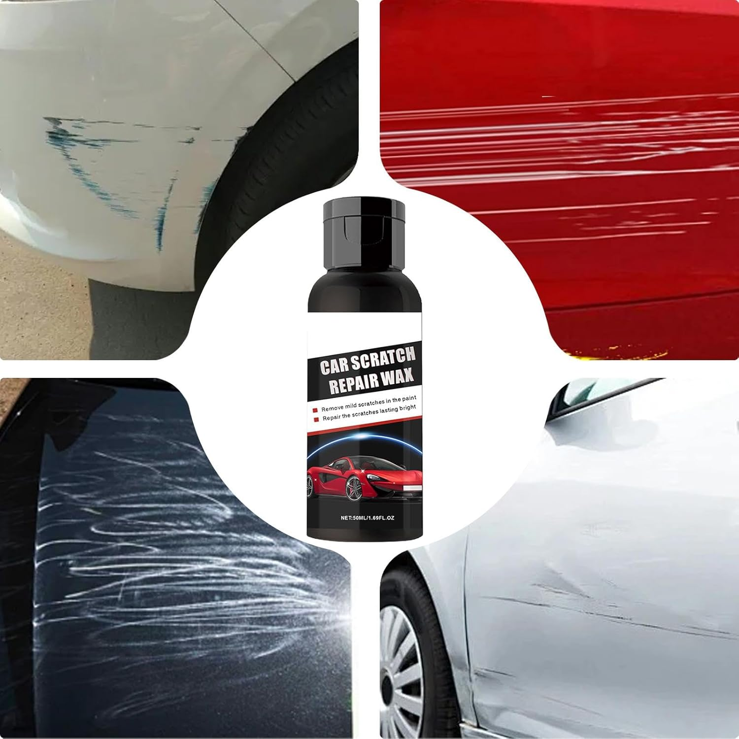 Car Scratch Repairing Paste, 50Ml Vehicles Paint Repair Paste, Car Scratch Restoration Cream for Auto, RV, Truck, Sedan, Vehicles image number 1