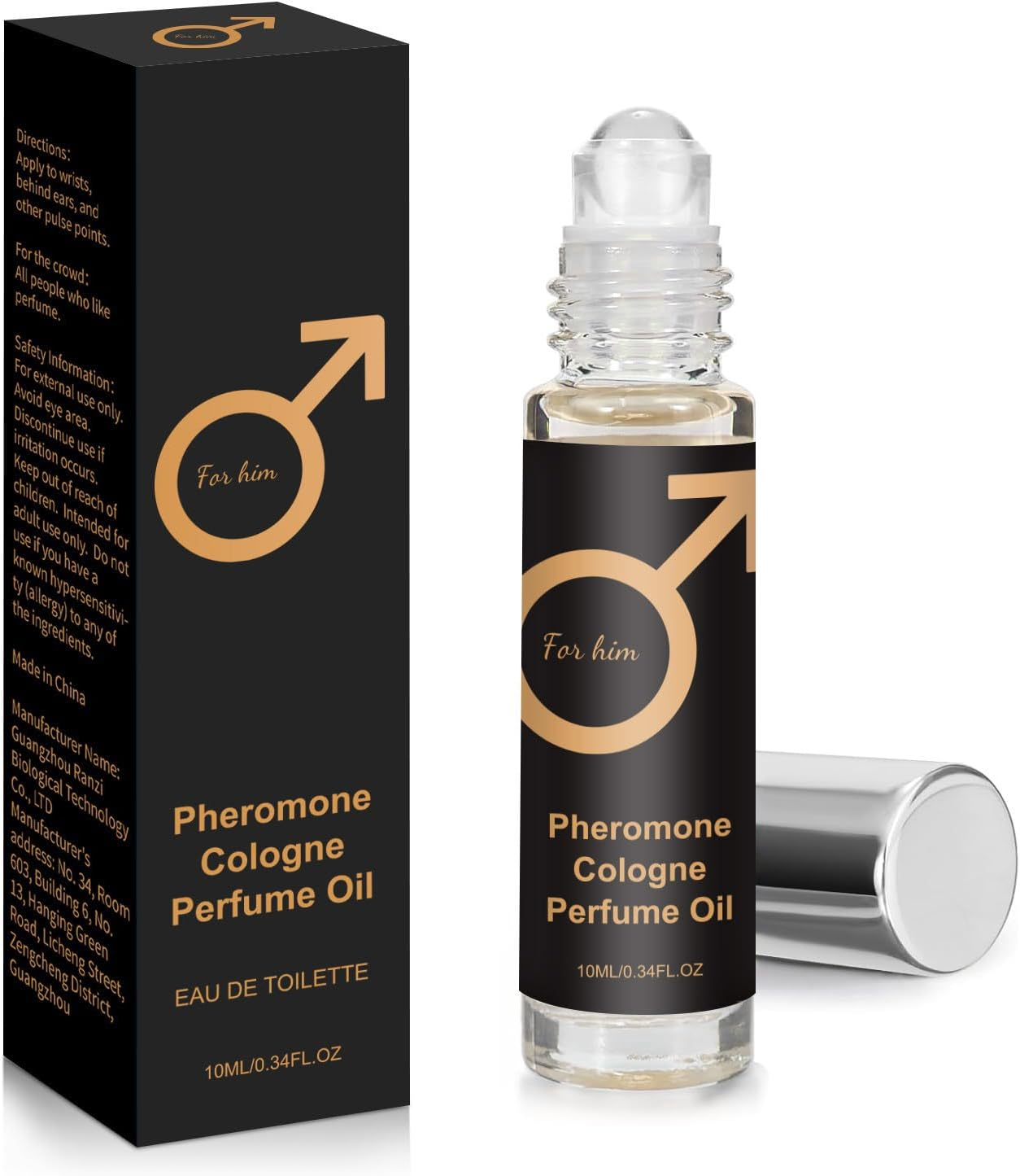 Pheromone Cologne Roll on Perfume Oil for Men - Long Lasting Fragrance, 10Ml Eau De Toilette, Confidence Boosting Fragrance, Ideal for Daily Use| Long-Lasting Portable-Rzxs0040 (1, Cologne) image number 2