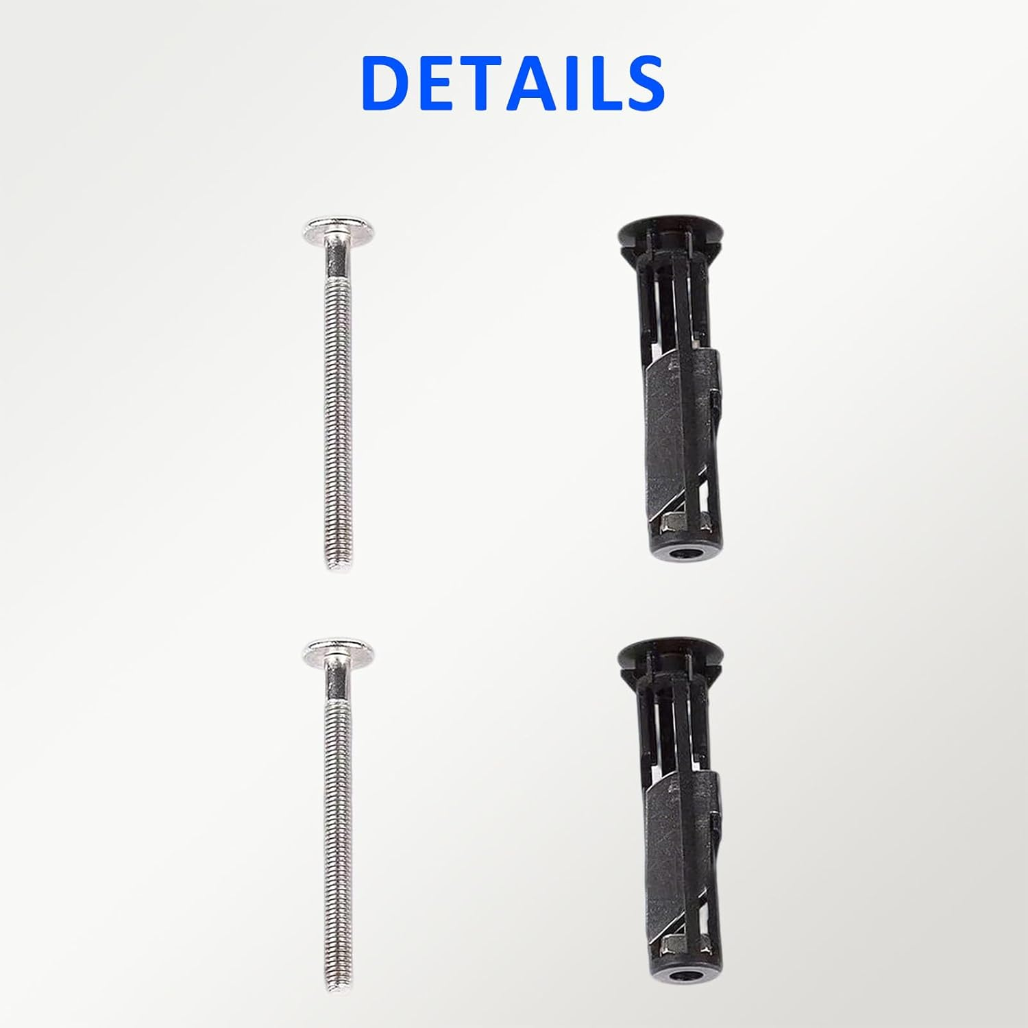 2-Pack Toilet Seat Bolt Kit - Stainless Steel Toilet Seat Screws Replacement Kit for Easy Installation, Durable Toilet Seat Fasteners and Bathroom Hardware Maintenance Accessories