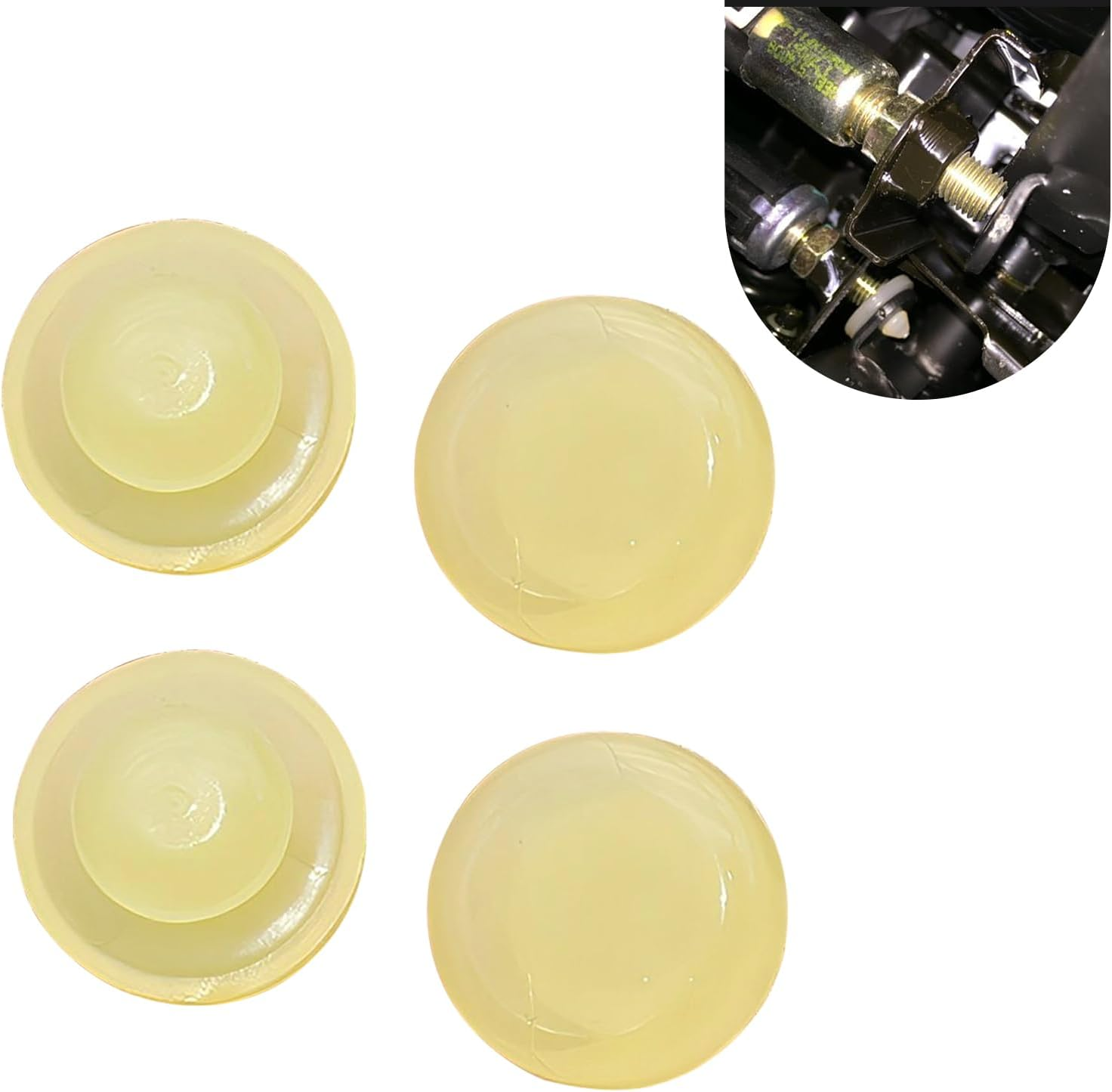 Ajxn 4 PCS Car Truck Auto Brake Pedal Pad Light Switch Stopper Clutch Pedal Pad 90541-06036 (Black), (AJXWQ-4PCS)