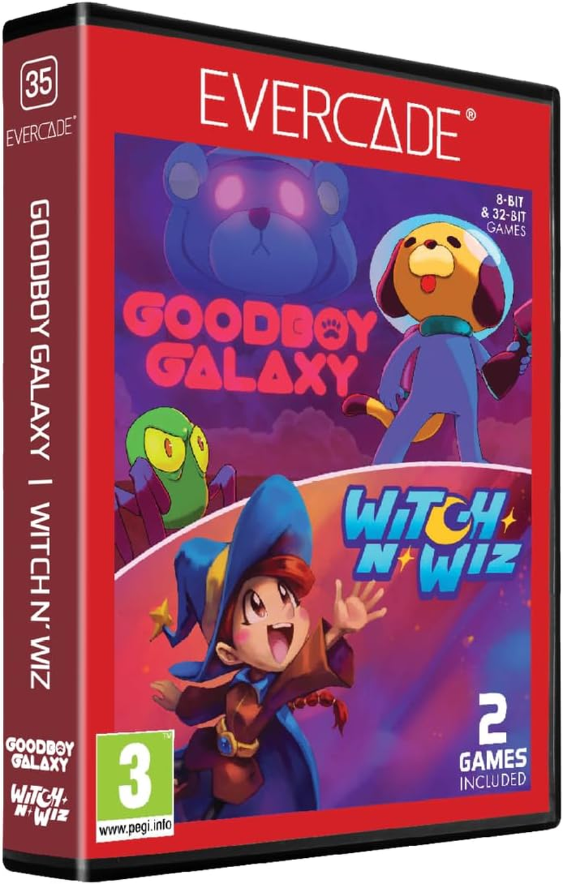 Evercade Goodboy Galaxy / Witch N' Wiz Dual Cartridge image number 3