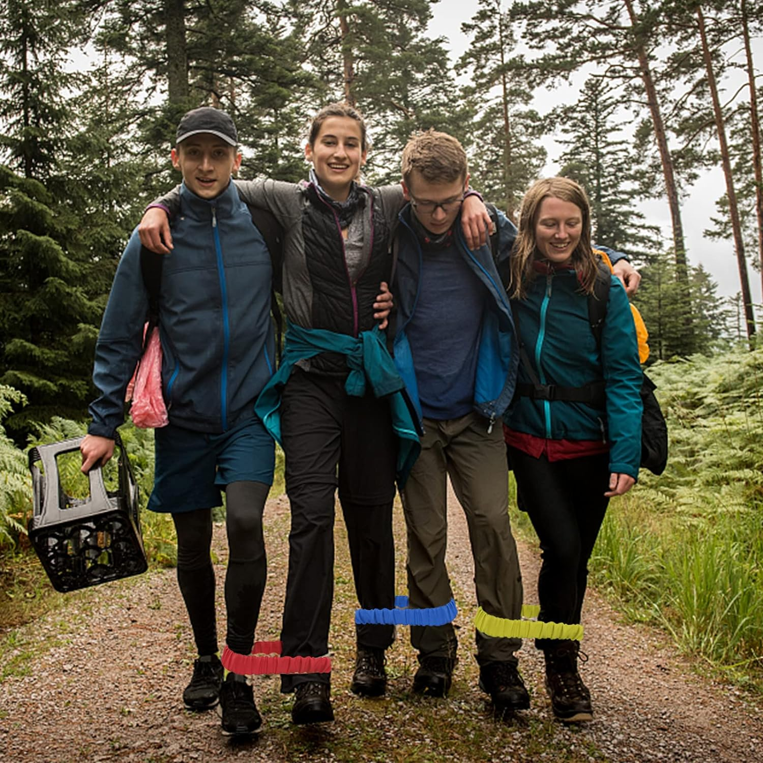 Xlong 18 PCS Large Burlap Potato Sack Race Bags,24X40 Sack Race Burlap Bags,Outdoor Games for Kids Adults,3 Legged Race Bands,Fun for 4Th of July Bbq,Birthday Party Family Reunion Games image number 2