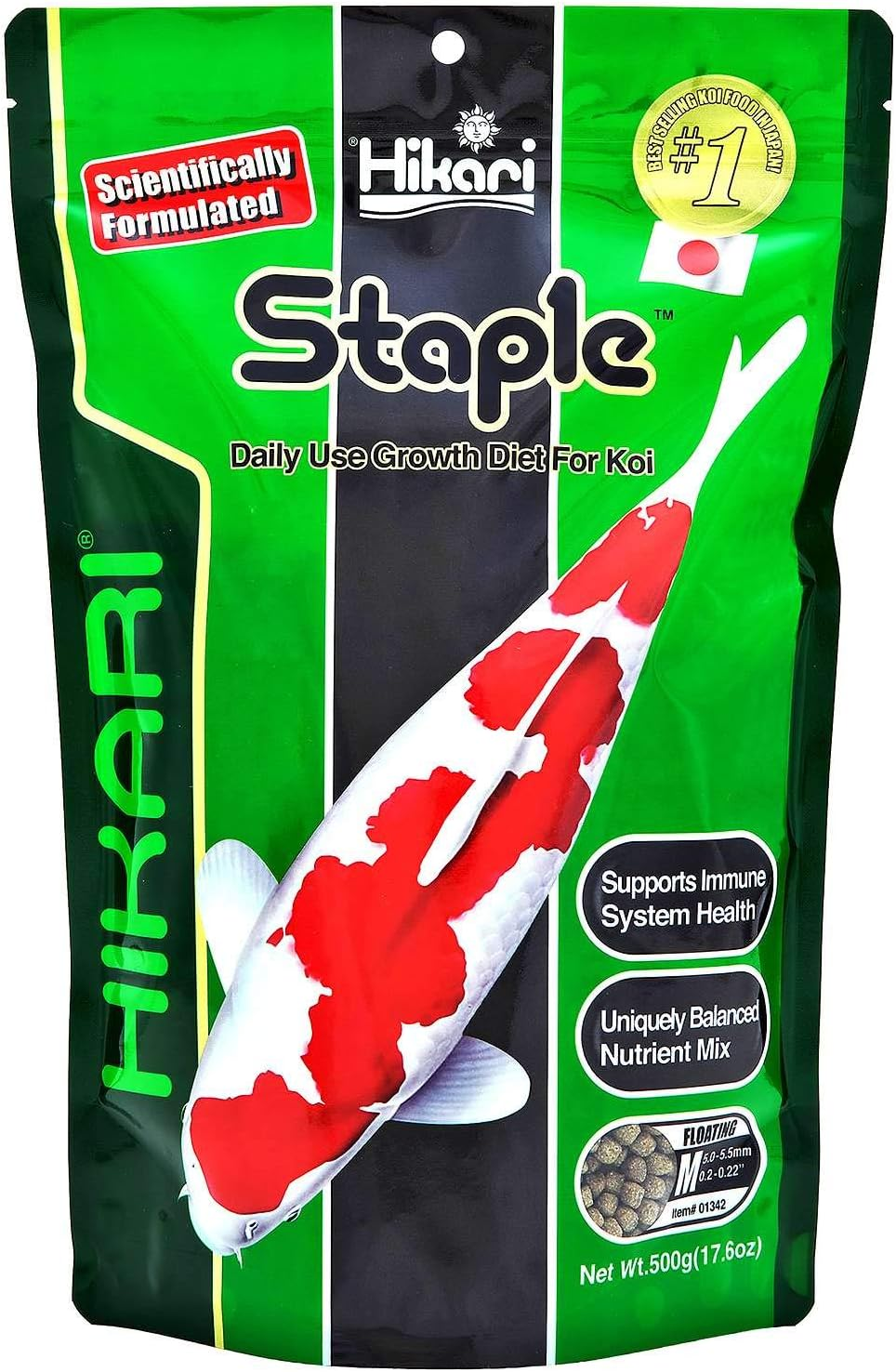 Hikari 17.6-Ounce Staple Floating Pellets for Koi and Pond Fish, Mini image number 1