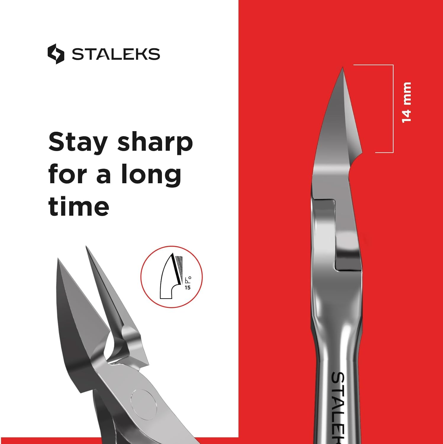 Staleks CLASSIC 10 Cuticle Nippers &ndash; 14 Mm Blades &ndash; Stainless Steel &ndash; Comfortable Grip &ndash; for Home Manicure and Pedicure image number 4