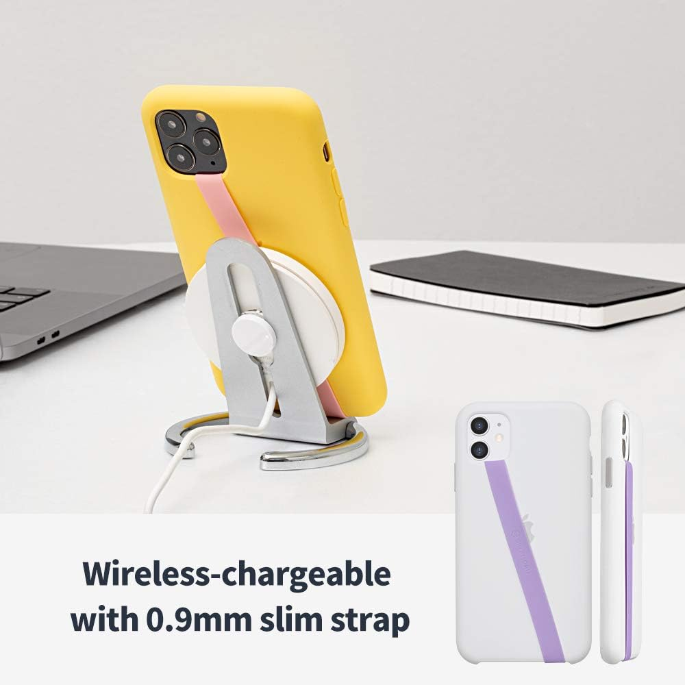 Sinjimoru Silicone Stretching Strap as Phone Grip Holder, Slim Grip Tape for Iphone Case, Secure Phone Strap as Cell Phone Holder. Sinji Loop White image number 2
