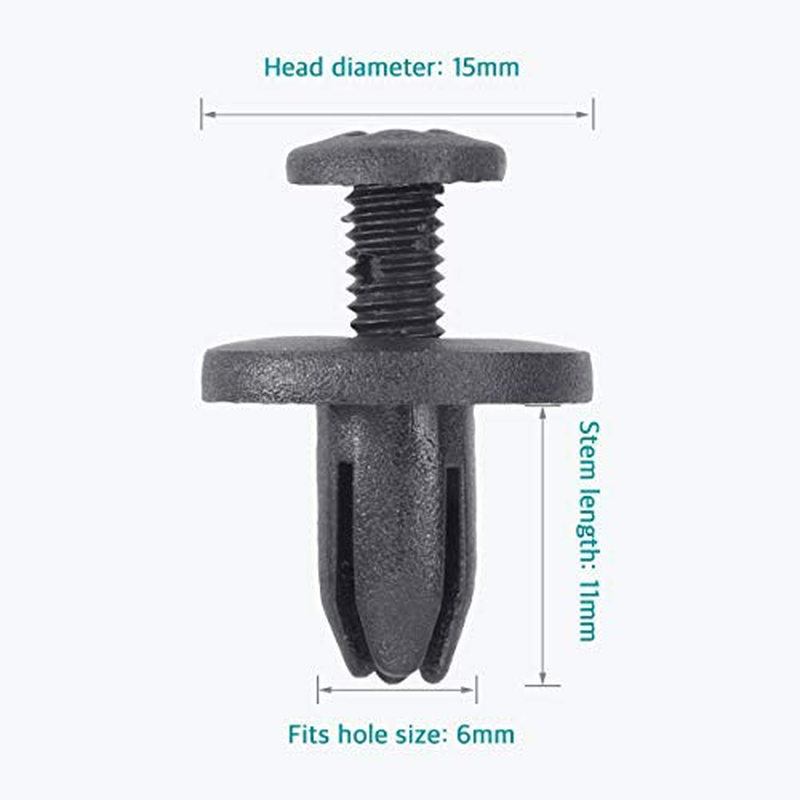 Lantee 50 Pcs Push-Type Retainer Clips for Honda 90684-SA5-003 Isuzu 8942981190 Nissan 10998-30880 image number 1