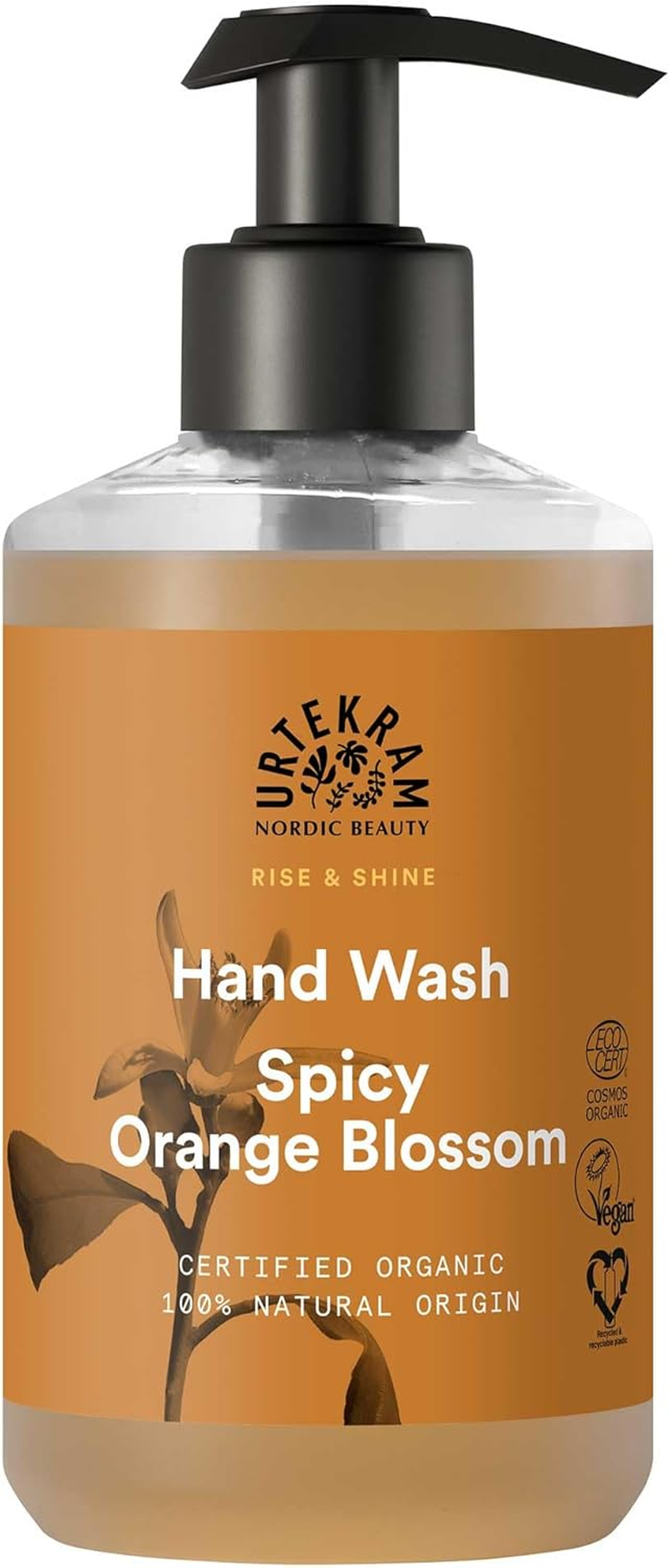 Urtekram Hand Wash - All Skin Types - Spicy Orange Blossom - 300 Ml, Vegan, Organic, Natural Origin