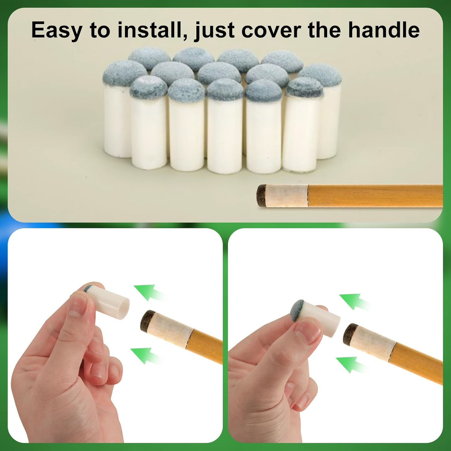 XIHIRCD 20Pcs Billiard Cue Tips 12Mm, 0.47In Pool Cue Stick Tips Billiard Cue Tips Replacement Kit Slip on Pool Cue Tips Pool Table Accessories for Lp Century Snooker & Billiards image number 1
