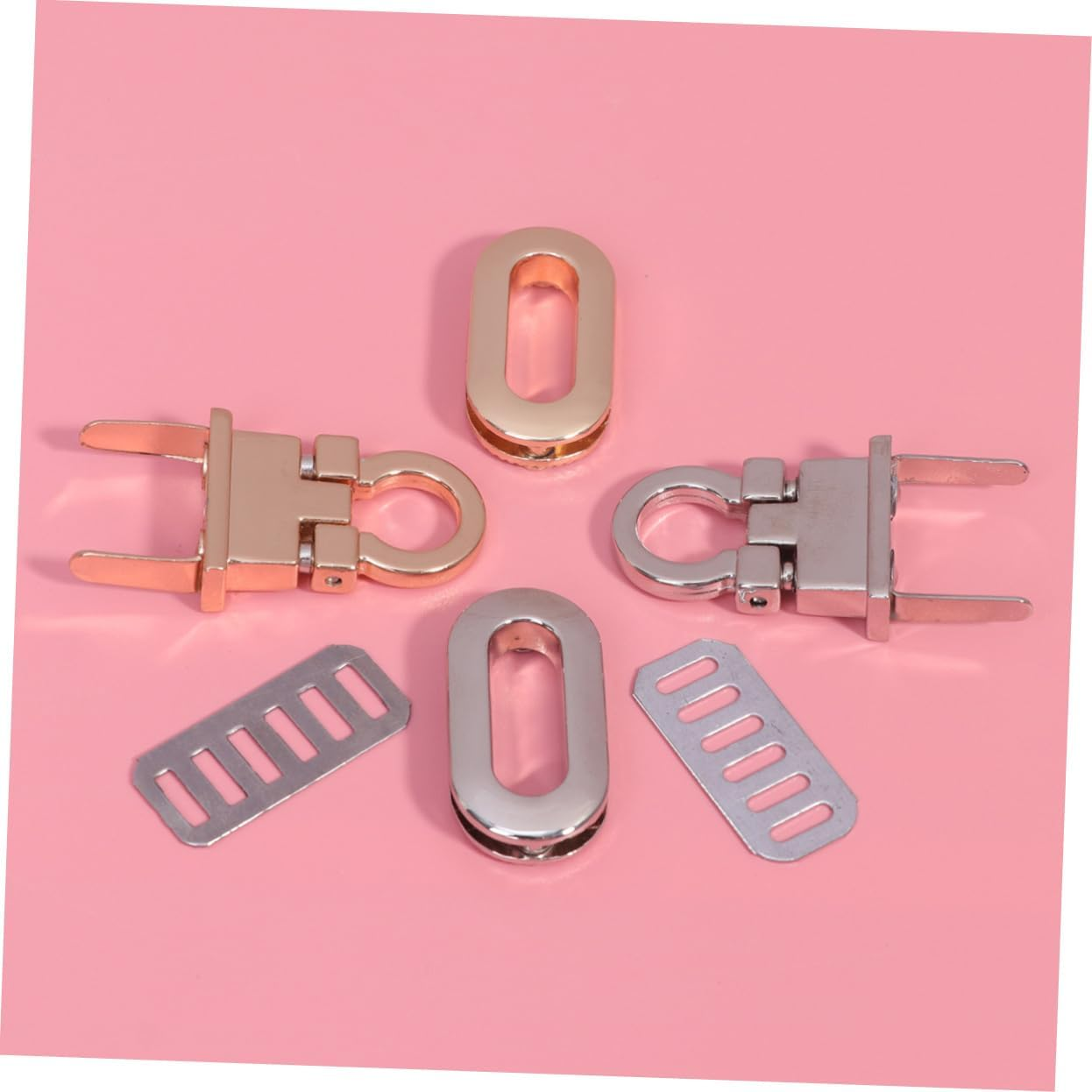 ARTIBETTER 4Pcs Replacement Handbag Locks Bag Lock Clutch Metal for Bags Suitcases Fashion Accessory image number 4