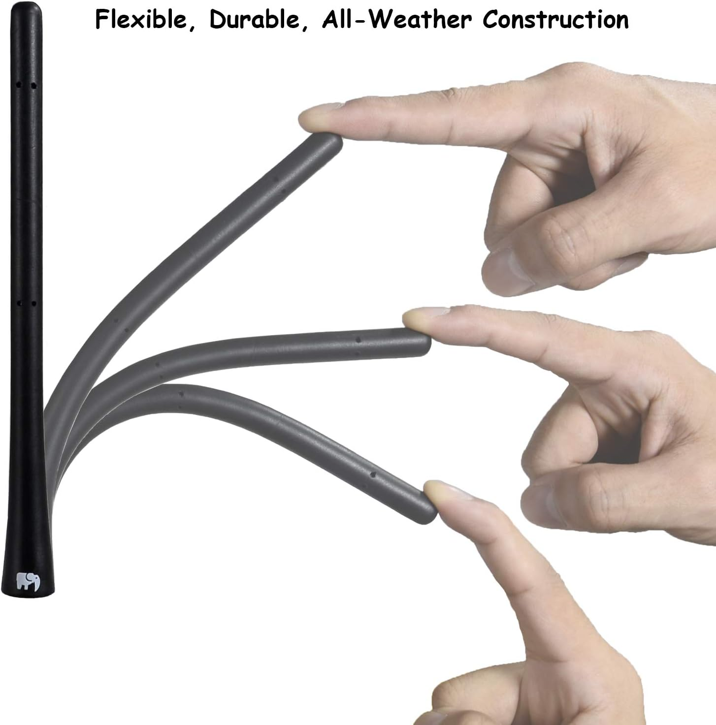 ONE250 7" Inch Flexible Rubber Copper Core Antenna for Suzuki - Grand Vitara (2001-2020), Swift (2002-2020), SX4 (2002-2018), Liana (2002-2019) - Designed for Optimized FM/AM Reception - Copper image number 3