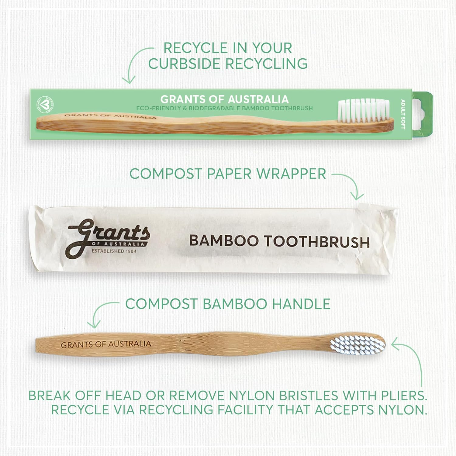Grants Bamboo Charcoal Toothbrush Adult