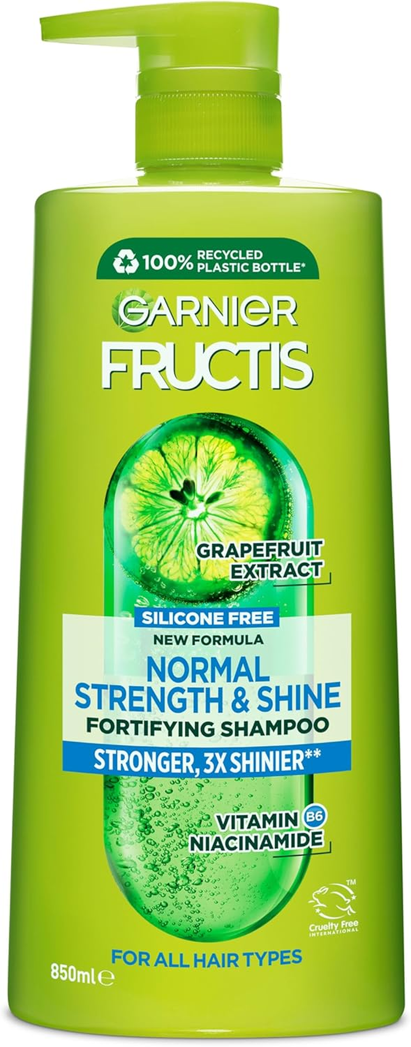 Garnier Fructis Normal Strength & Shine Shampoo for Normal Hair 850Ml image number 3