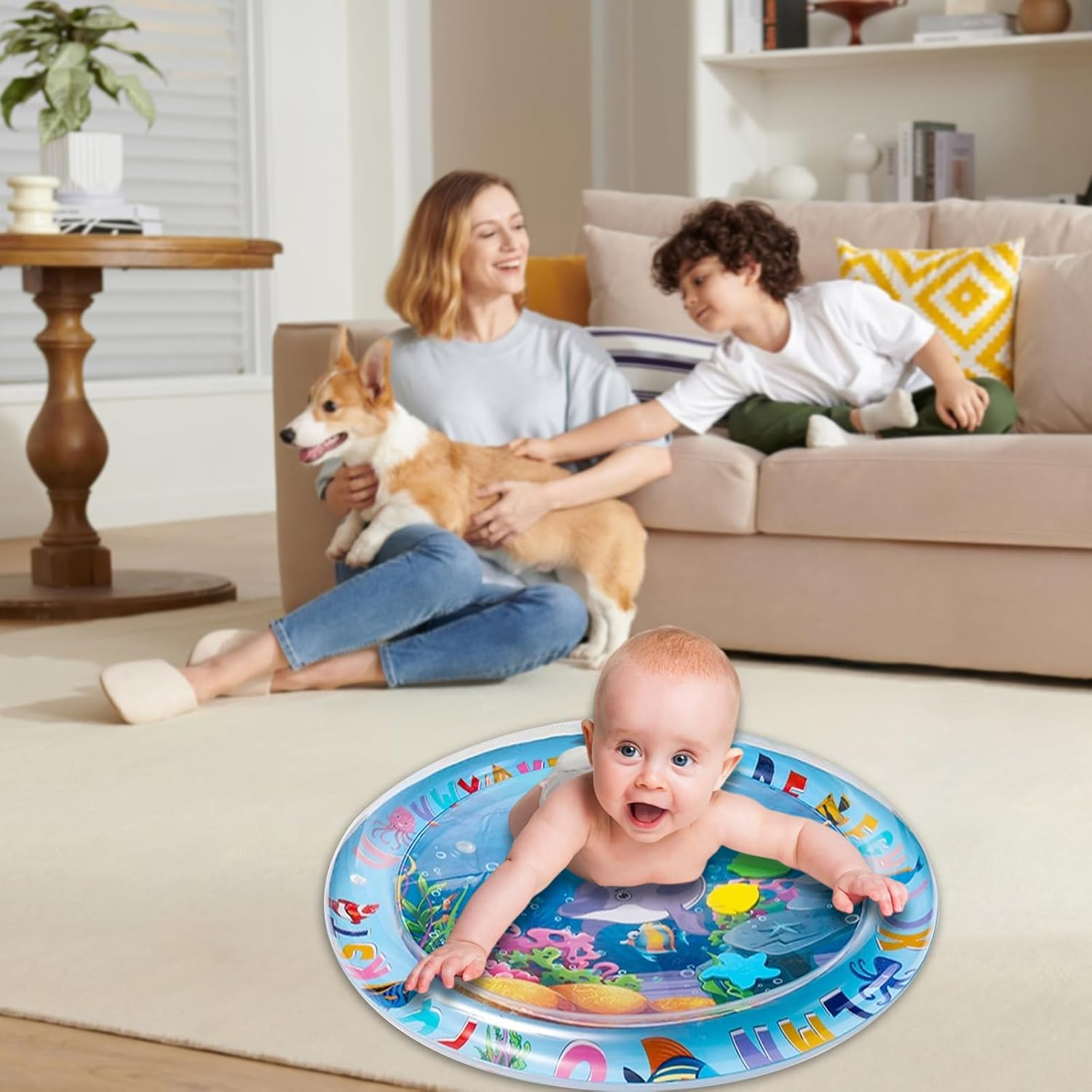 Water Sensory Playmat Cats, Inflatable Cooling Mat for Cats, Sensory Water Playmat Cats Dogs, Thickened Water Play Mat Cat, Summer Play Water Sensor Mat for Small Dogs and Cats (Style 2) image number 6