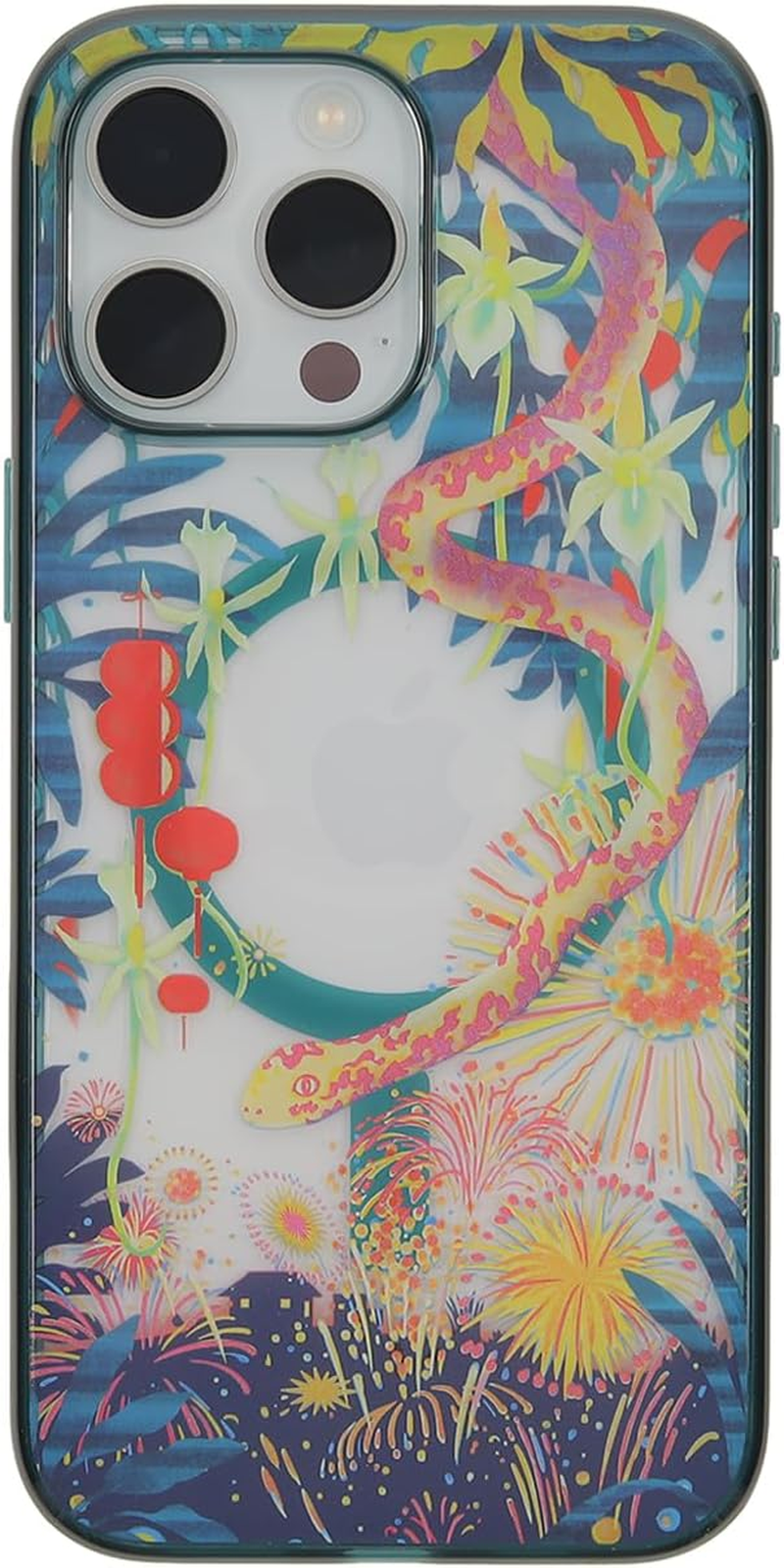 Otterbox Clear Case Series with Magsafe for Iphone 16 Pro Max, Shockproof, Drop Proof, Ultra-Slim, Protective Case, 3X Tested to Military Standard, Year of the Snake Green