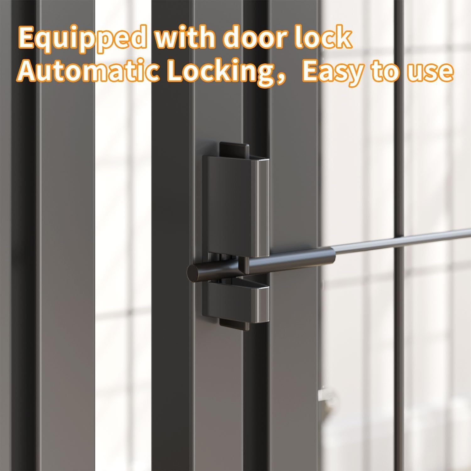 Heavy Duty Large Dog Crate - 48" L X 24" H, Big Dog Crate, Puppy Playpen, Indoor Outdoor, XL, Black image number 1