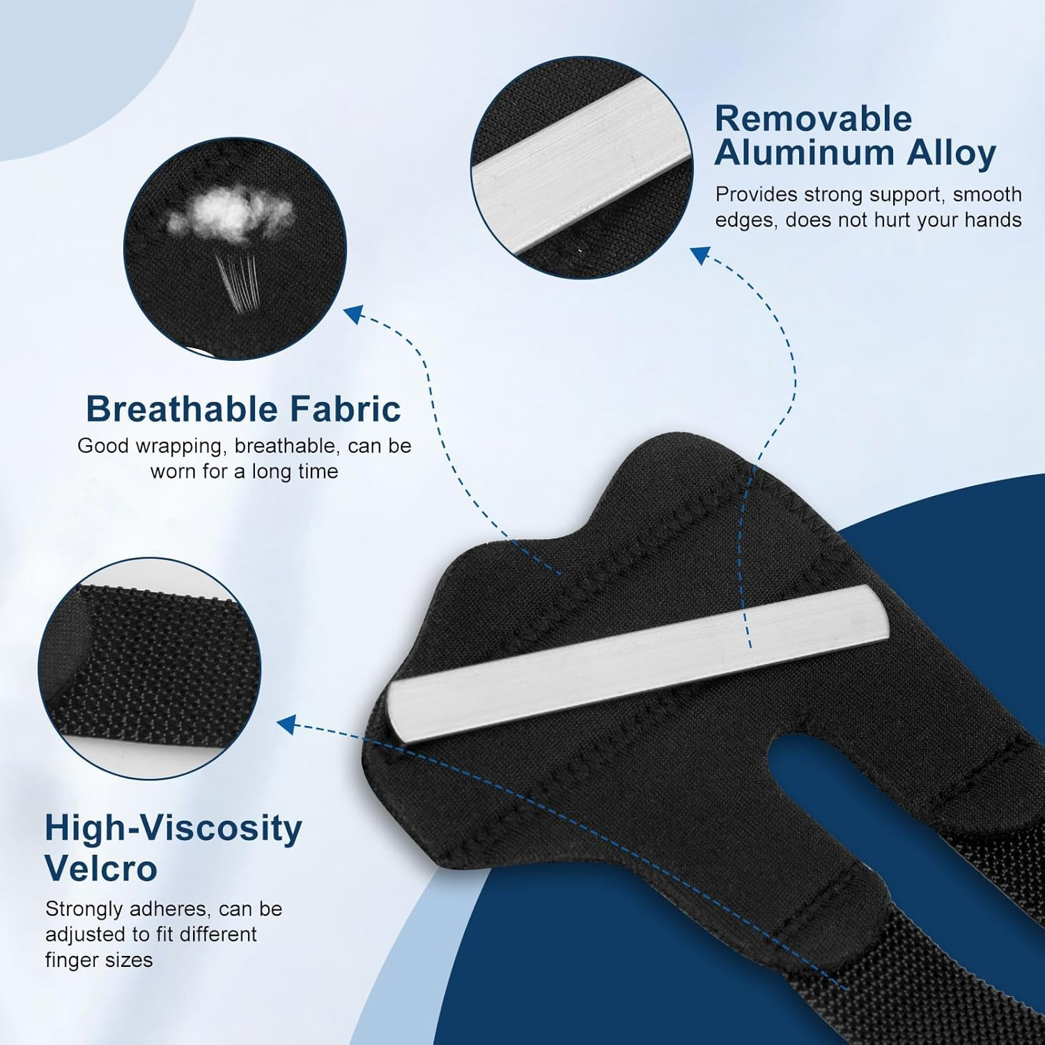 5Pcs Trigger Finger Splint, Finger Braces Joint Stabilizer, Adjustable Mallet Splint and Hand Brace, Straightener for Arthritis &ndash; Fits Thumb, Index, Middle, Ring and Pinky Finger(5Pcs) image number 6