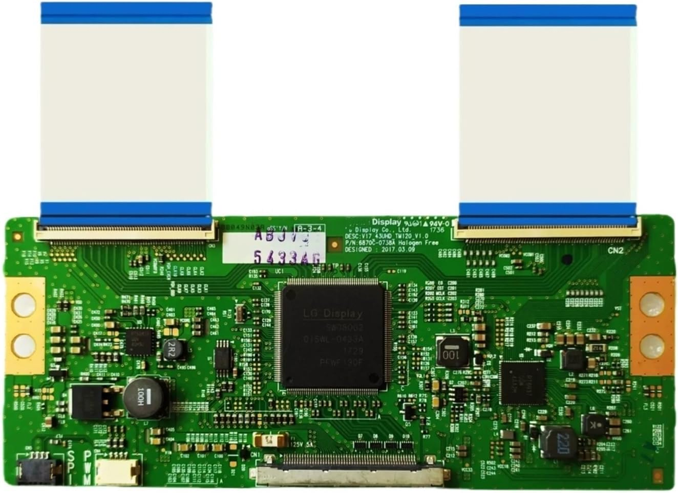 6870C-0738A，Compatible for Sony ，T-Con Board 6870C 0738A for TV 43'' 49'' 55'' Logic Board V17_43UHD_TM120_1.0 Replacement Accessories(49 Inch)