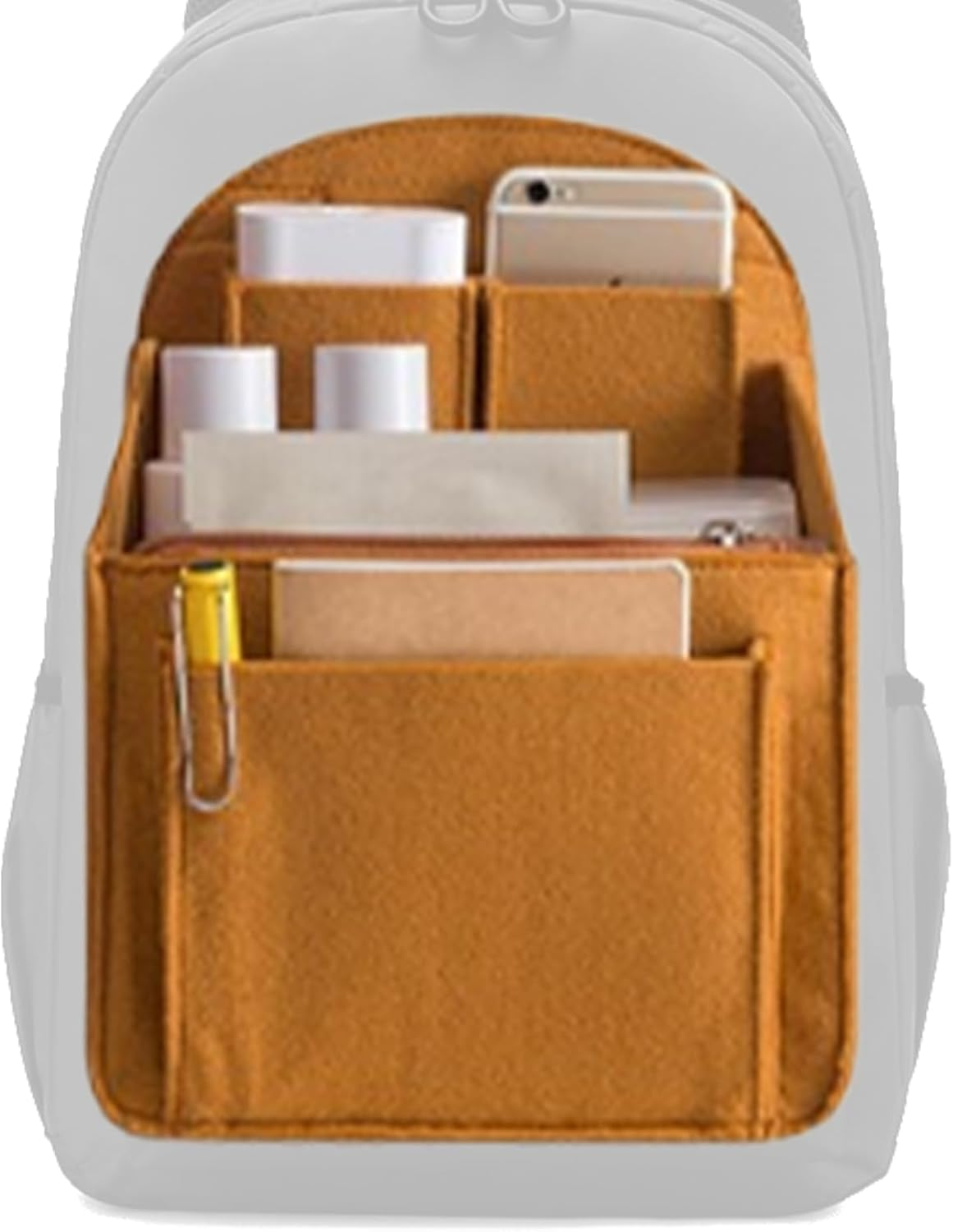 -Organizer, Insert Organizer | Felt Storage Bag Wallet Organizer,Travel Backpack Insert,Multi-Pocket Organizer Liner for Shoulder Bag