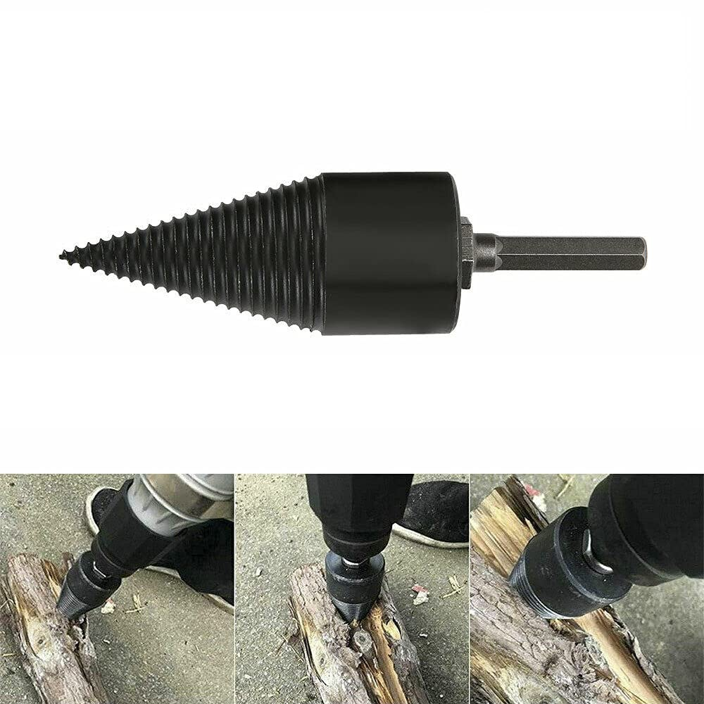 High Speed Twist Firewood Drill Bit Wood Splitter Screw Splitting Cone Driver (42Mm Hex Shank) image number 5