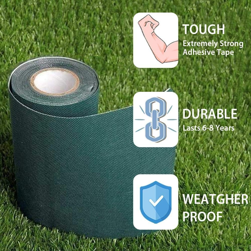 Artificial Grass Seam Tape Hoship 6&rdquo; X 32 Feet Heavy Duty Adhesive Outdoor Indoor Lawn for Carpet Grass Mat Turf Seam Jointing （15Cm&times;10M） image number 3