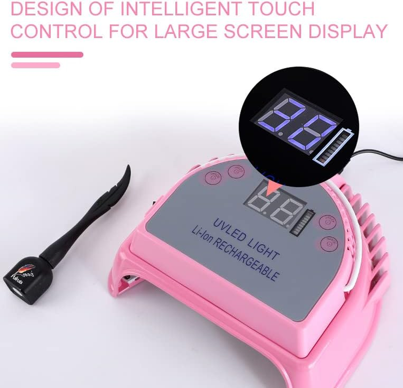 LED Nail Dryer, Cordless Gel Polish Led Nail Lamp with Smart Timing, 36 Double Light Source Light Beads, Gentle and Does Not Hurt the Skin, for Salon Home Party(Pink) image number 1