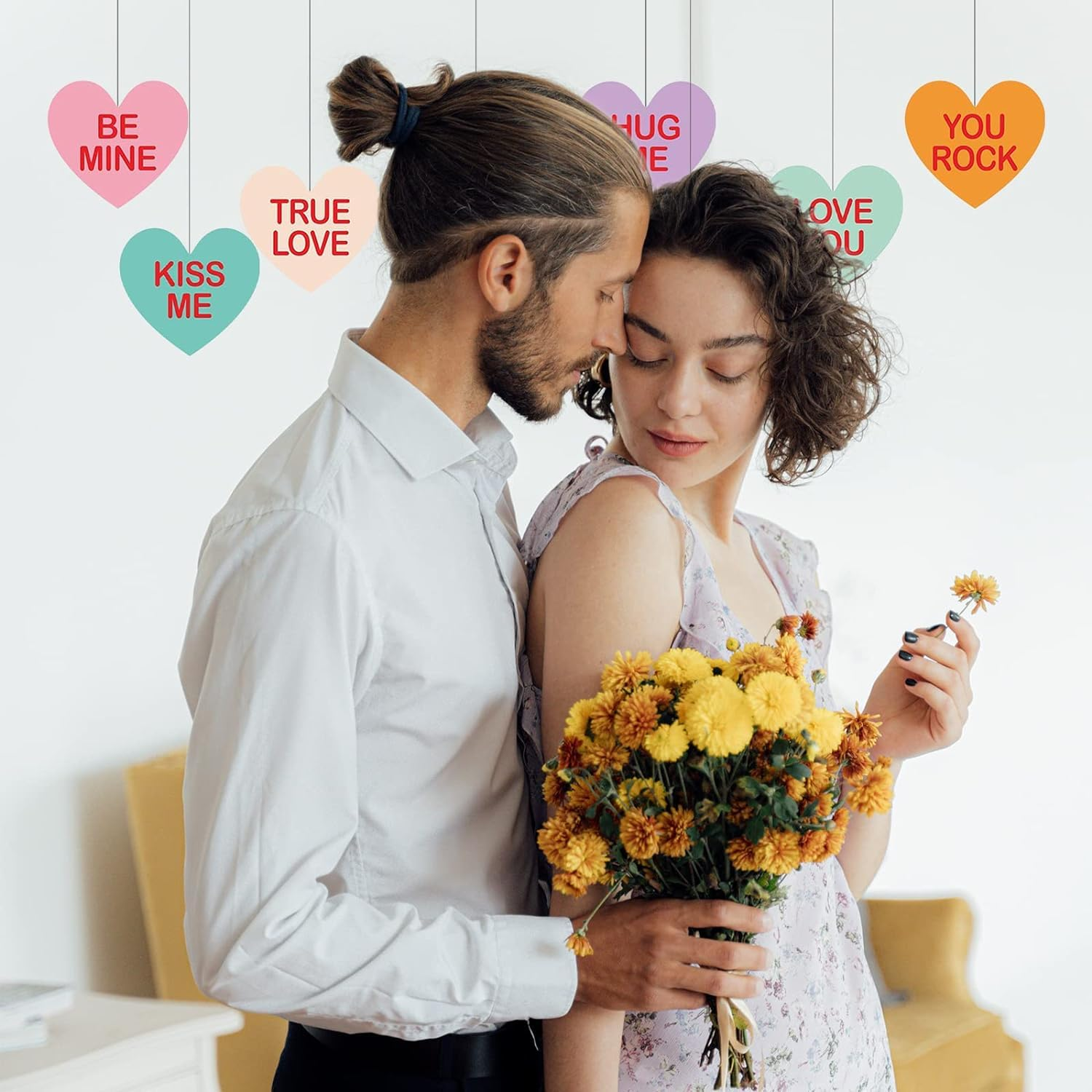 JIMCOM 8 Pcs Heart Hanging Swirl Decorations - Streamers Heart Hanging Swirls for Valentine'S Day Birthday Wedding Party Bridal Shower Anniversary Heart Swirl Decorations image number 2