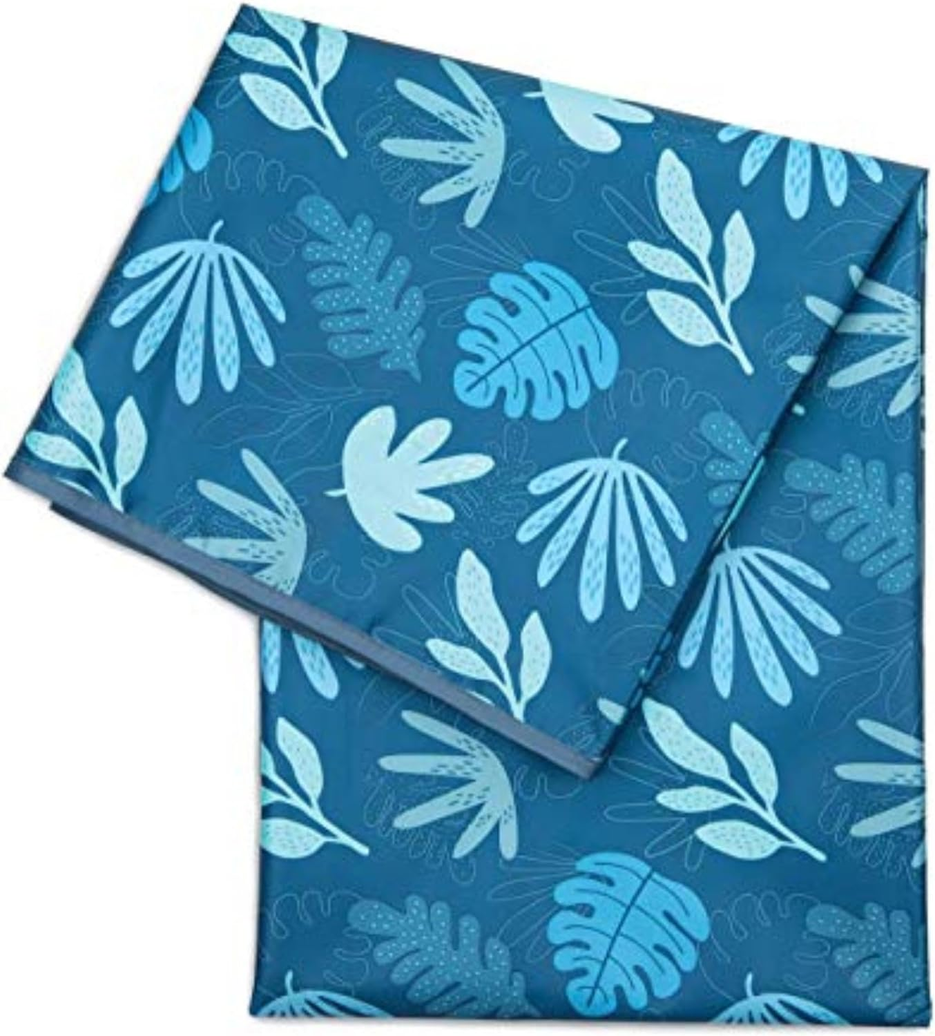 Bumkins Baby Splat Mat for under High Chair, Babies Toddlers Eating Mess Mat, Waterproof Reusable Cloth for Arts and Crafts, Playtime Mat for Kids, Floors or Tables, Fabric 42Inx42In, Blue Tropic image number 1