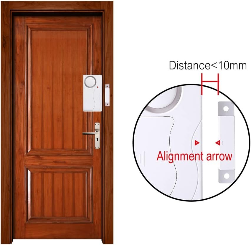 Lancoon Door Window Sensor Alarm, Remote Control Wireless Magnetic Alert anti Theft DIY Installation for Home Apartment Business Pool Garage image number 3