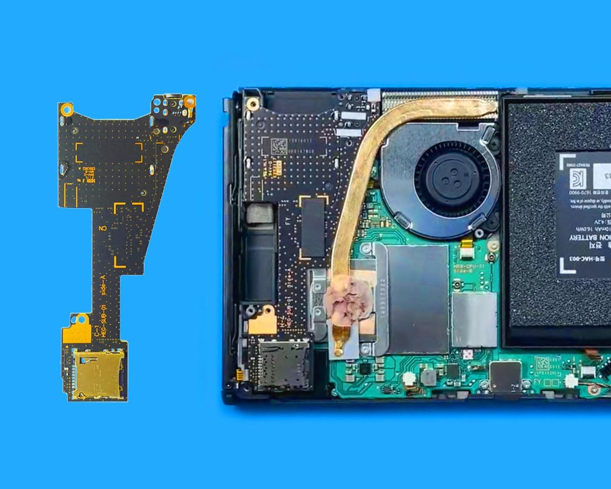 Elecgear Game and Micro SD Card Reader Replacement for Switch OLED HEG-001, Game Card & TF Memory Card Adapter Slot PCB Module with 3.5Mm Audio Jack, Repair Part Tool Kit Included image number 2