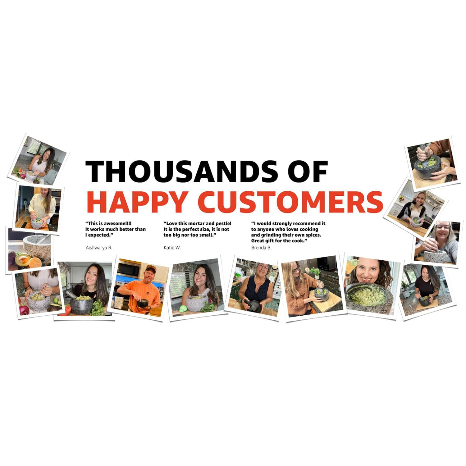 Heavy Duty Large Mortar and Pestle Set,100% Granite, Non Slip Base, Make Fresh Guacamole, Salsa, Pesto, Stone Grinder Bowl, Herb Crusher, Spice Grinder (Black(Polished), 2Cup) image number 2